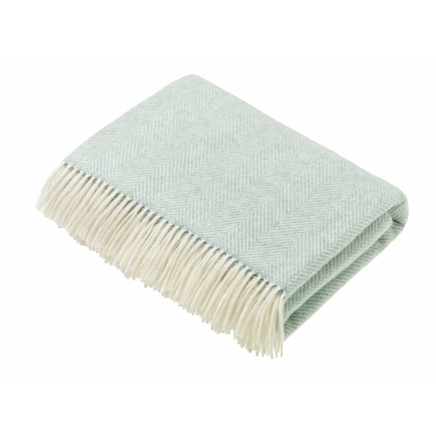 100% Lambswool Herringbone Blanket - Image 3