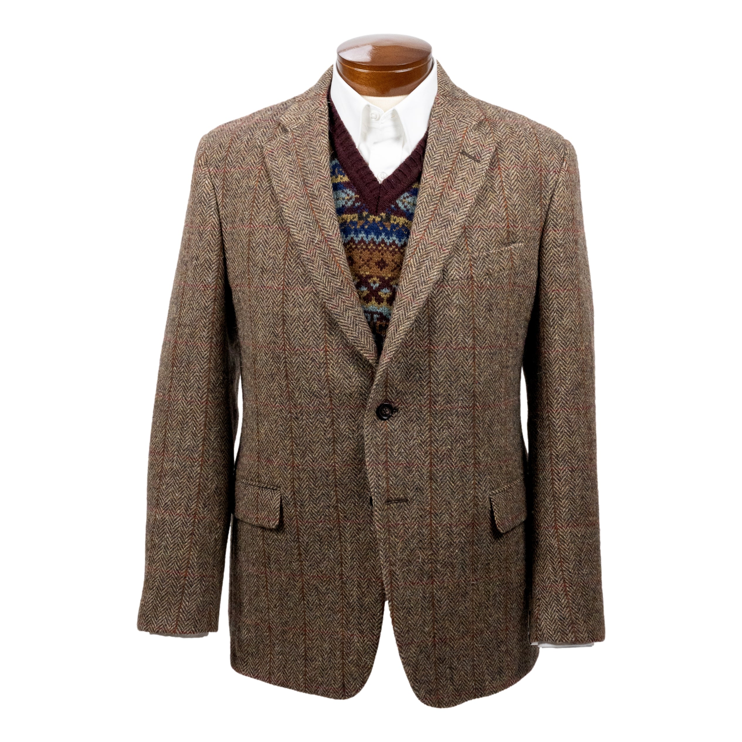 100% Wool Fairisle V-Neck Sweater Vest - Image 2
