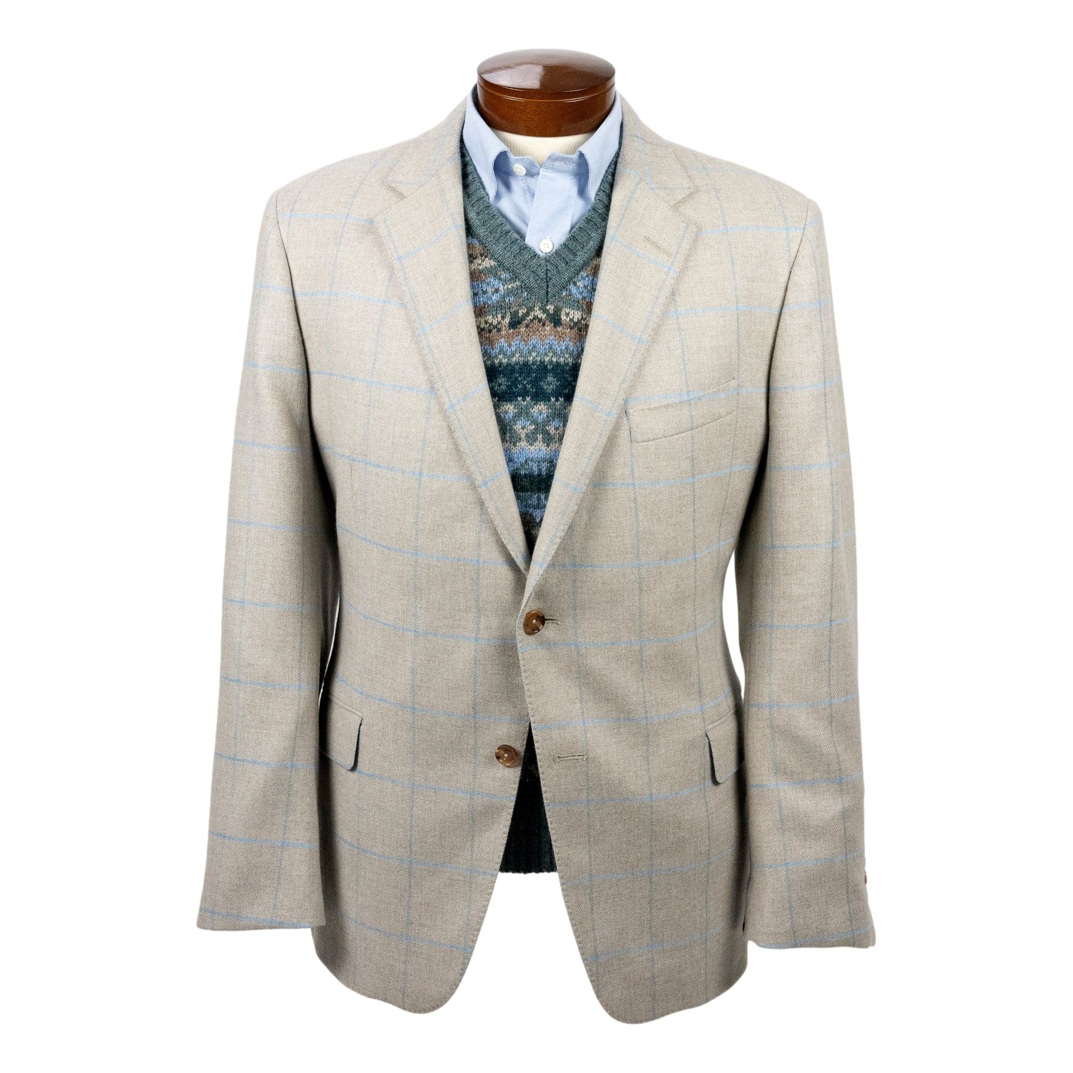 100% Wool Fairisle V-Neck Sweater Vest - Image 5