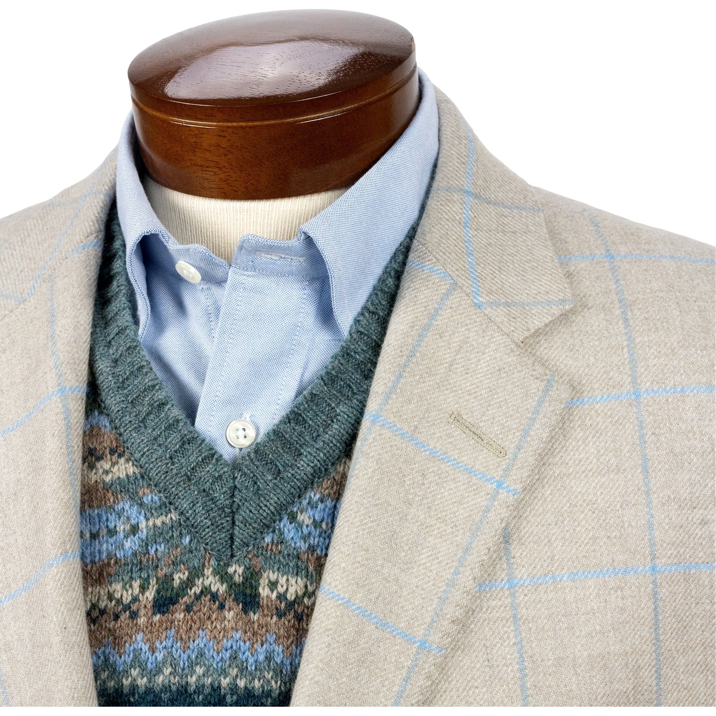 100% Wool Fairisle V-Neck Sweater Vest - Image 6