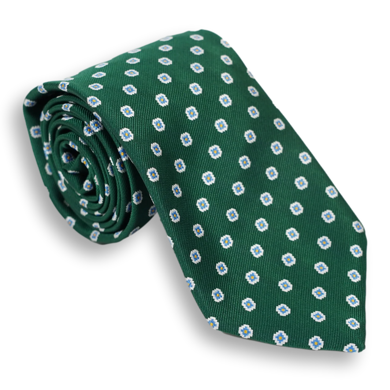 Abstract Medallion Silk Woven Tie - Image 2