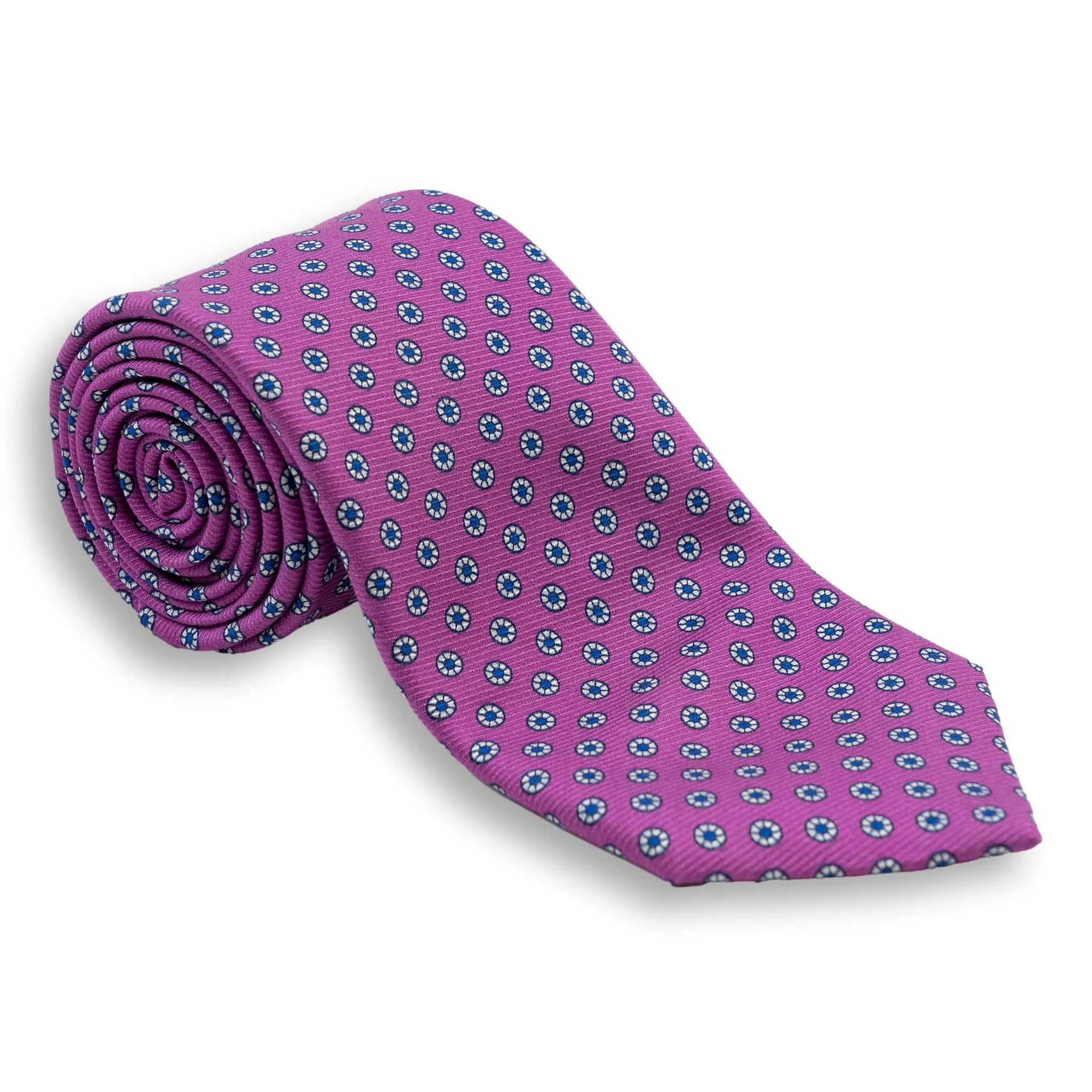 Abstract White Flower Petal Silk Tie - Image 2