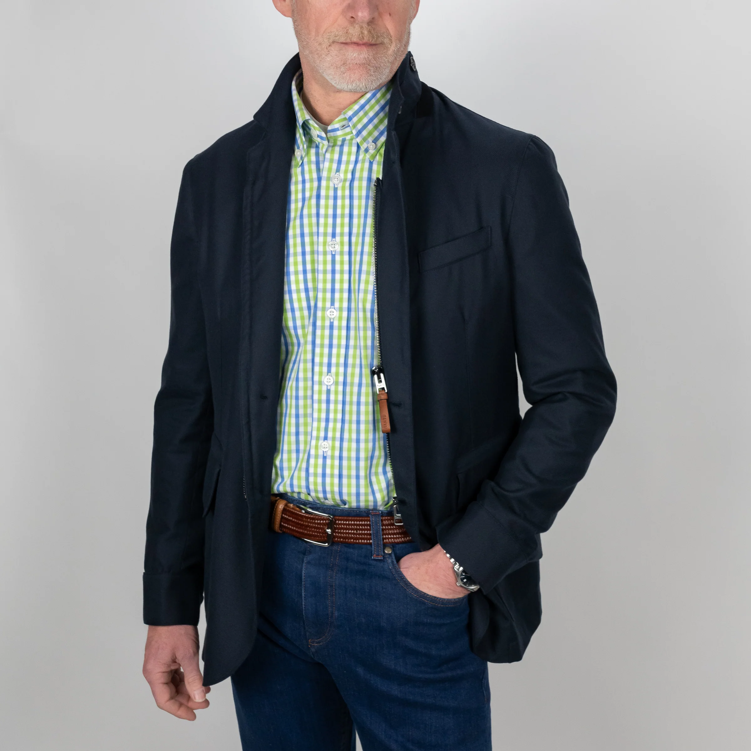 Amarone Cotton, Cashmere, Silk Travel Blazer - Image 2