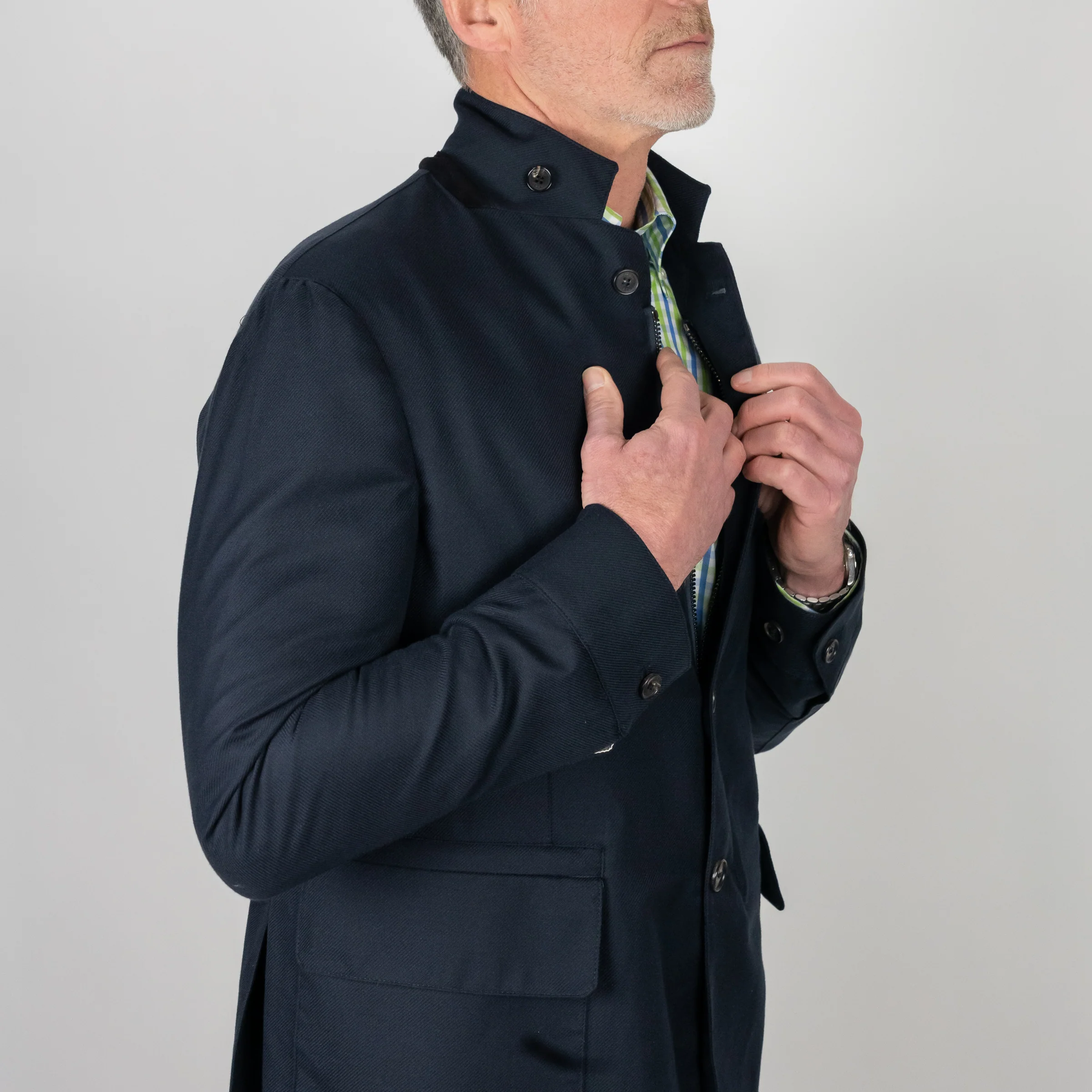 Amarone Cotton, Cashmere, Silk Travel Blazer - Image 5