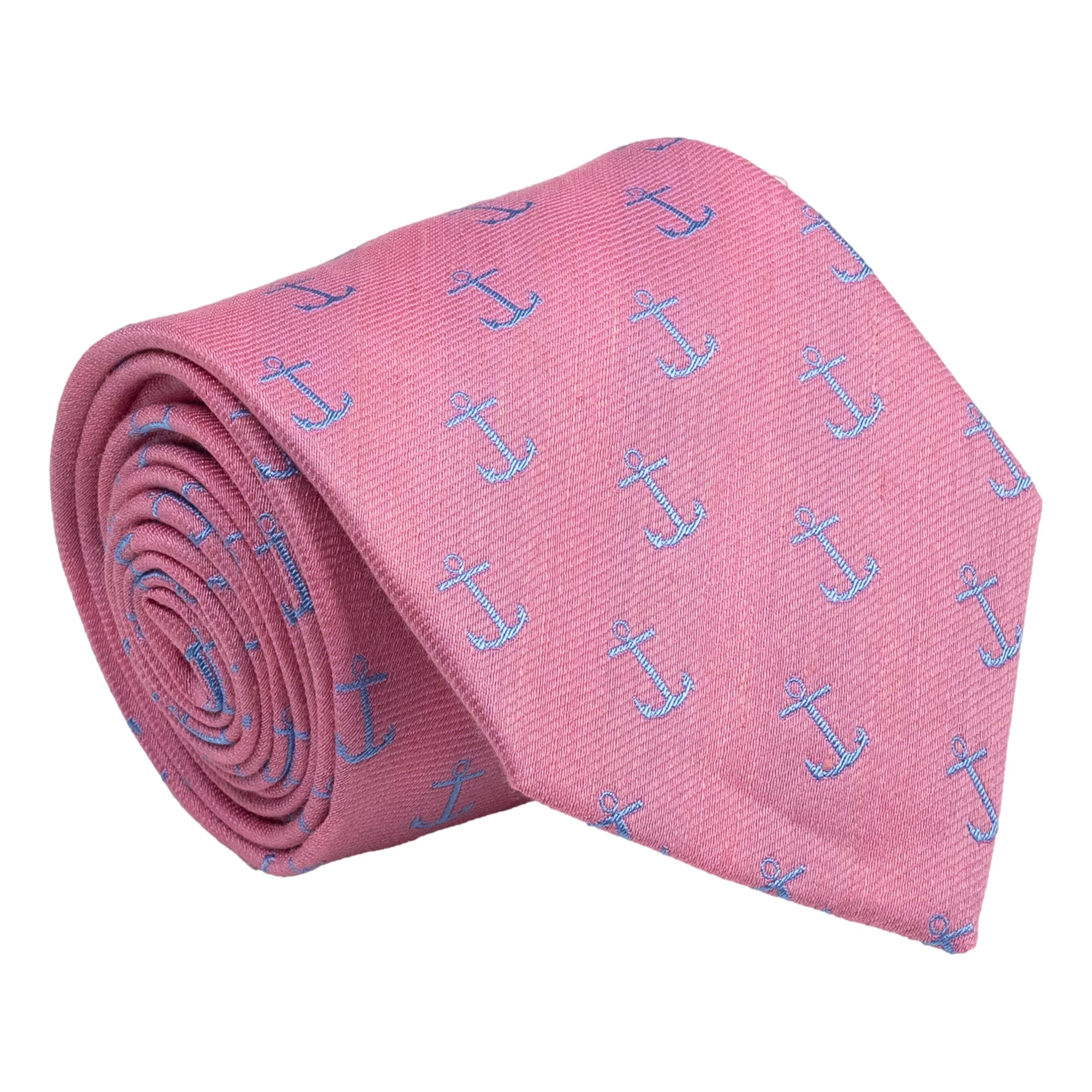 Anchor Silk and Linen Tie - Image 2