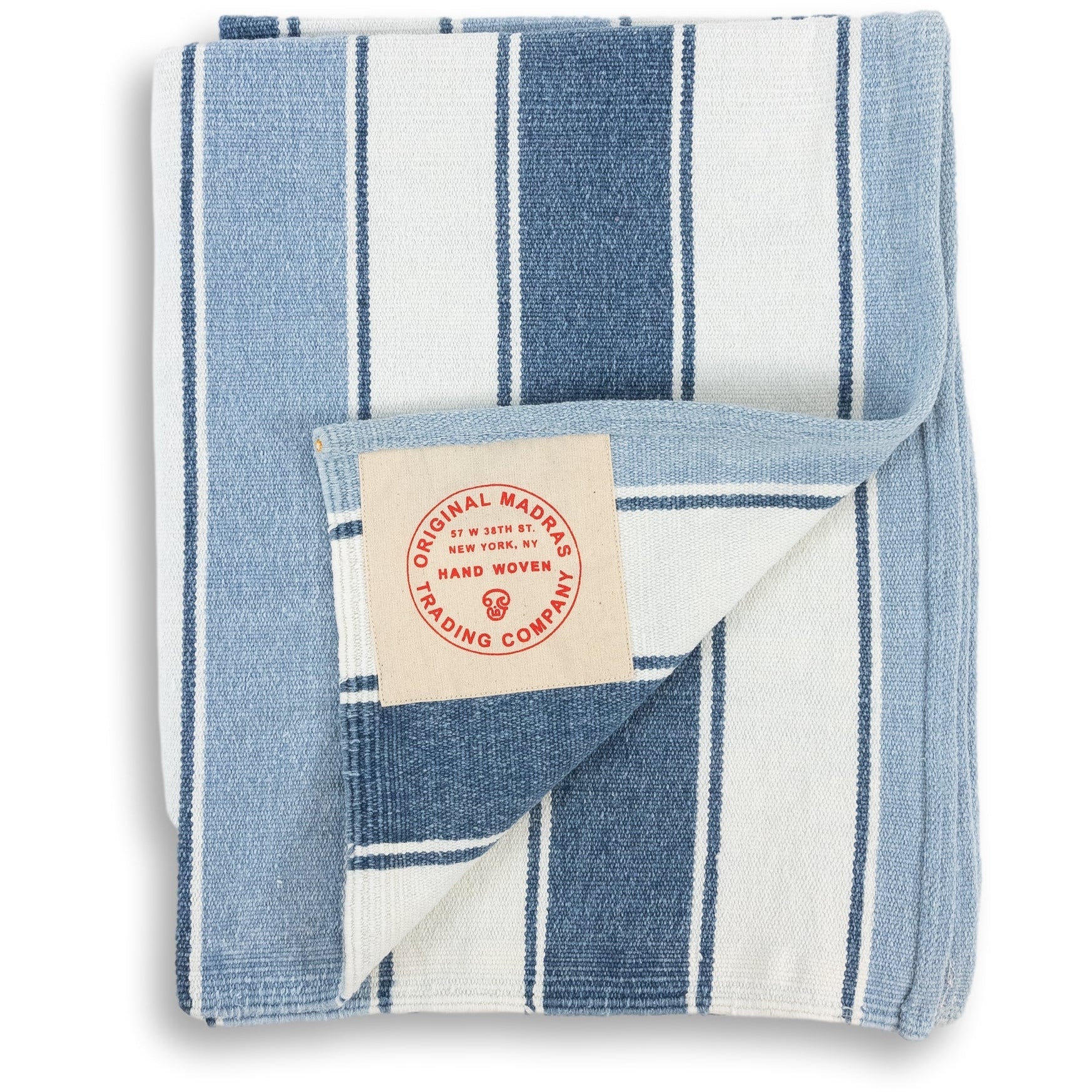 Andover Blue Handwoven Summer Beach Mat - Image 4