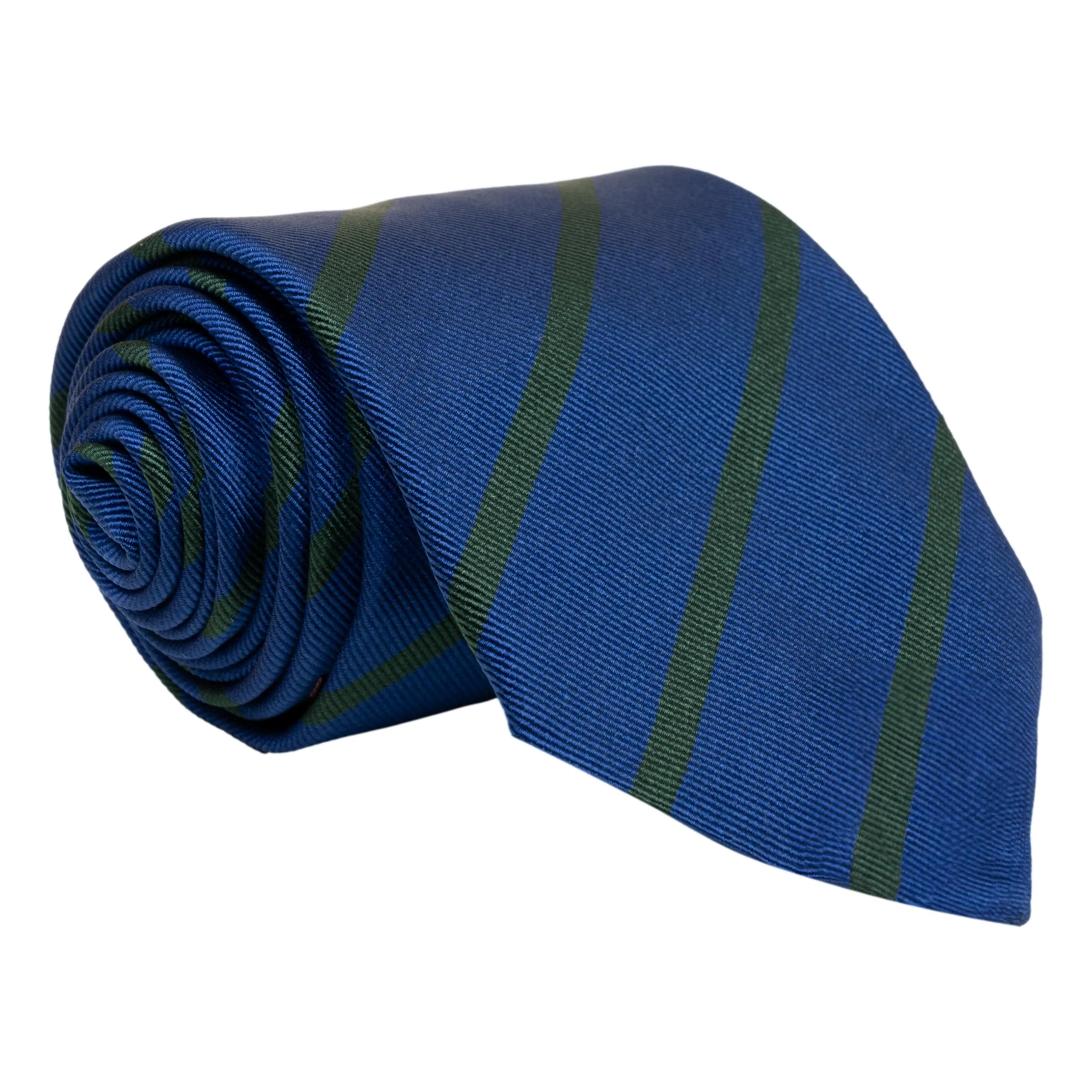 Andover Blue Repp Stripe Silk Tie - Image 2