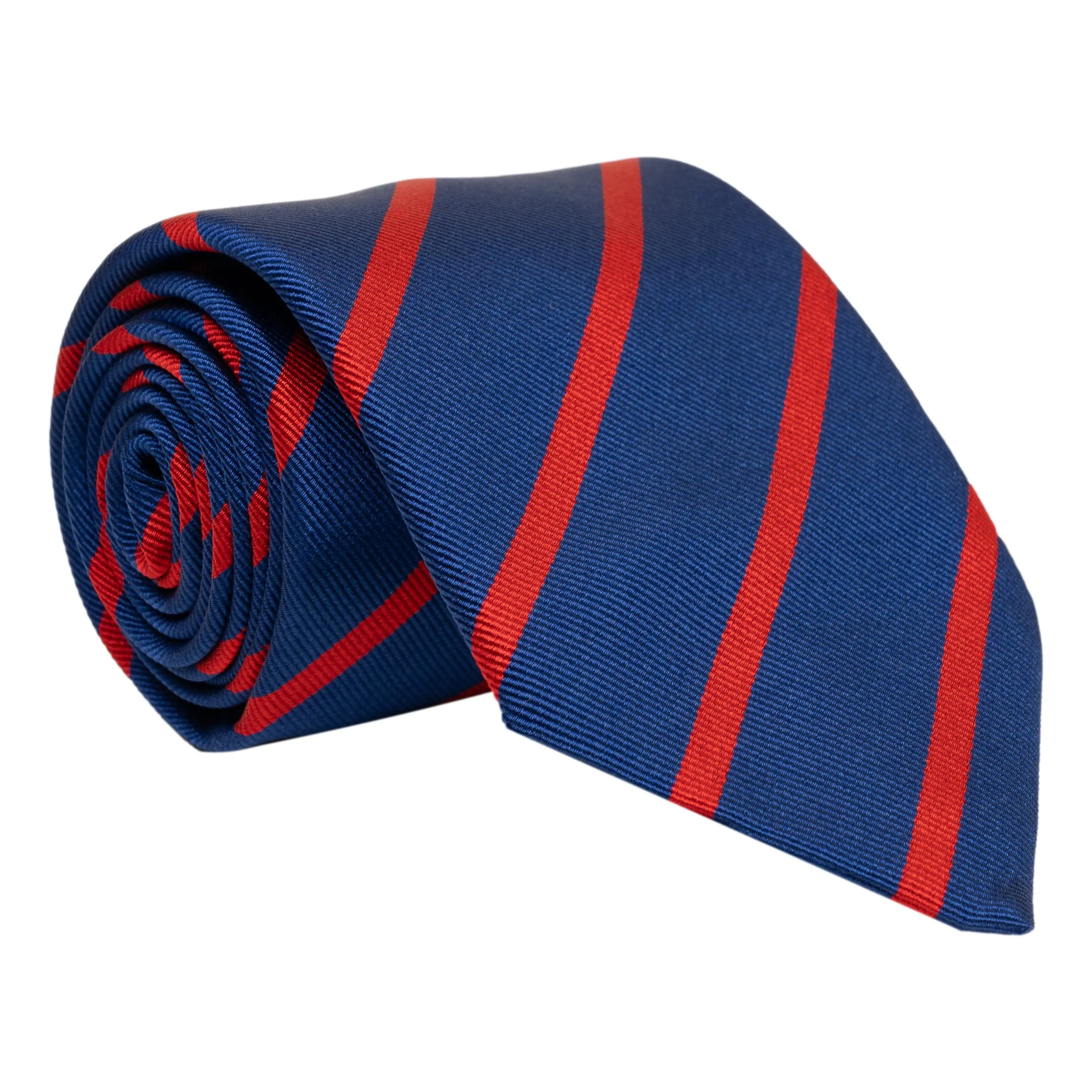 Andover Blue Repp Stripe Silk Tie - Image 3