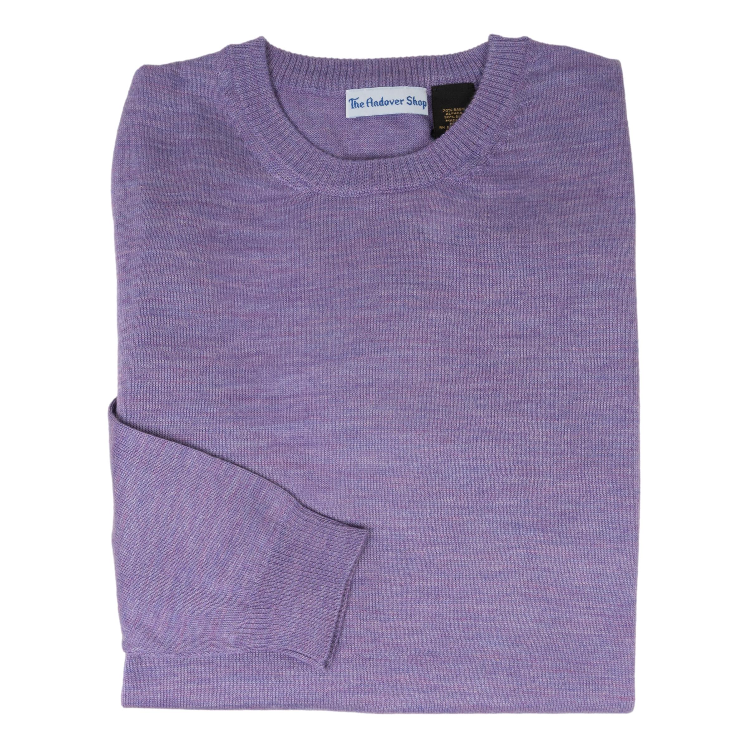 Baby Alpaca and Silk Crew Neck Sweater - Image 2