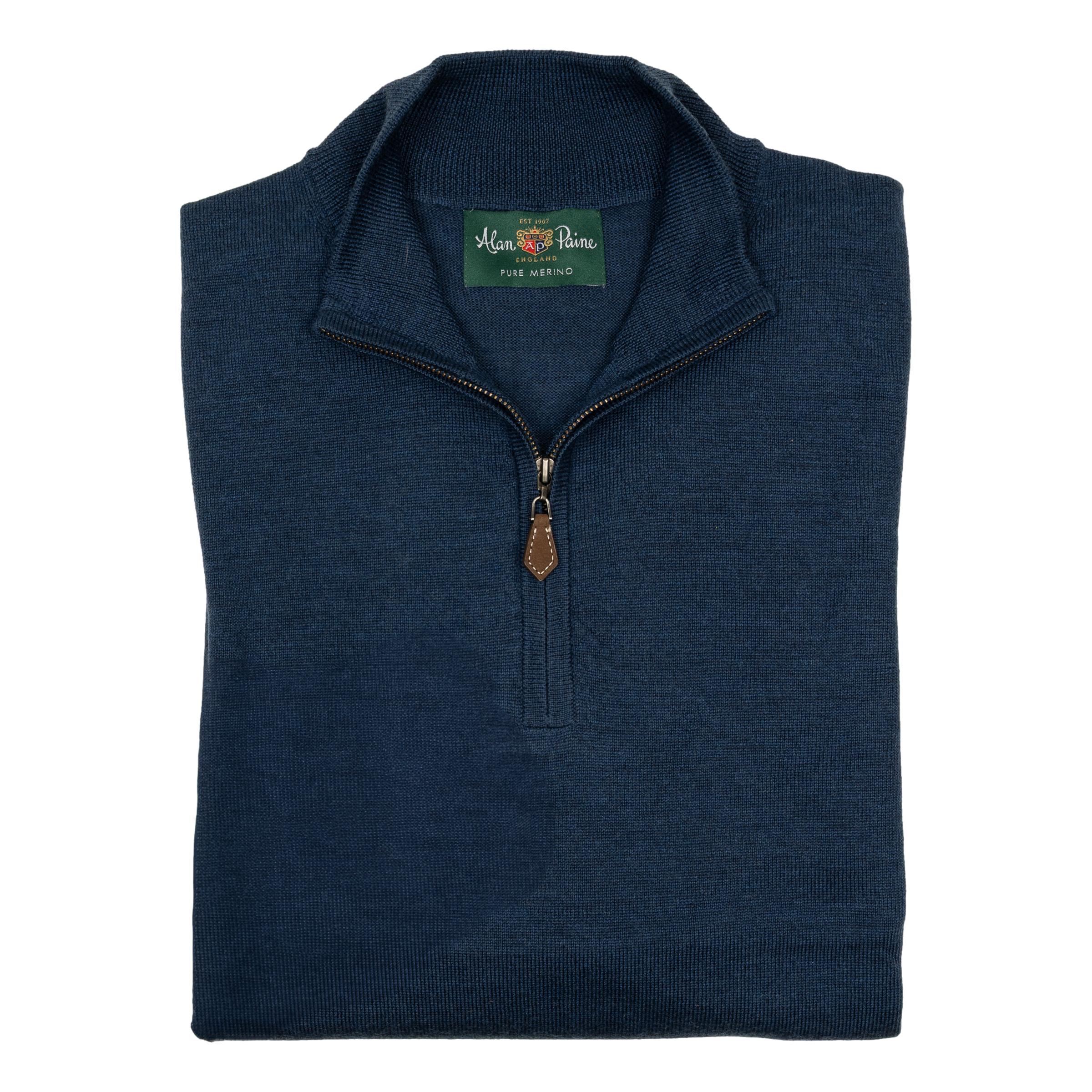 Barton Merino Wool Quarter Zip Sweater - Image 2