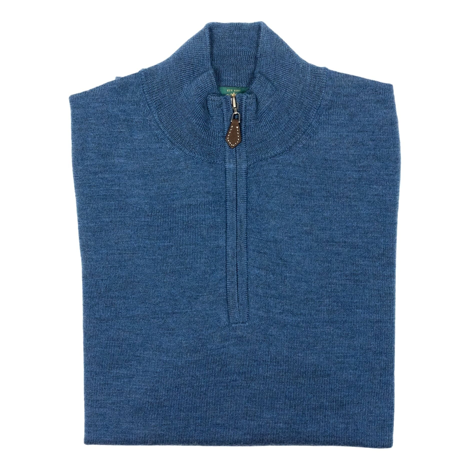 Barton Merino Wool Quarter Zip Sweater - Image 8