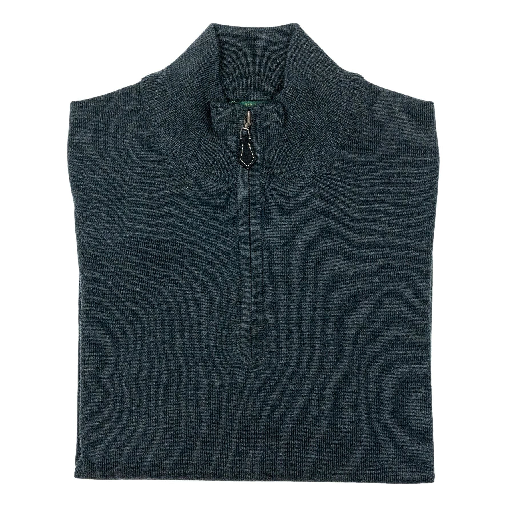 Barton Merino Wool Quarter Zip Sweater - Image 9