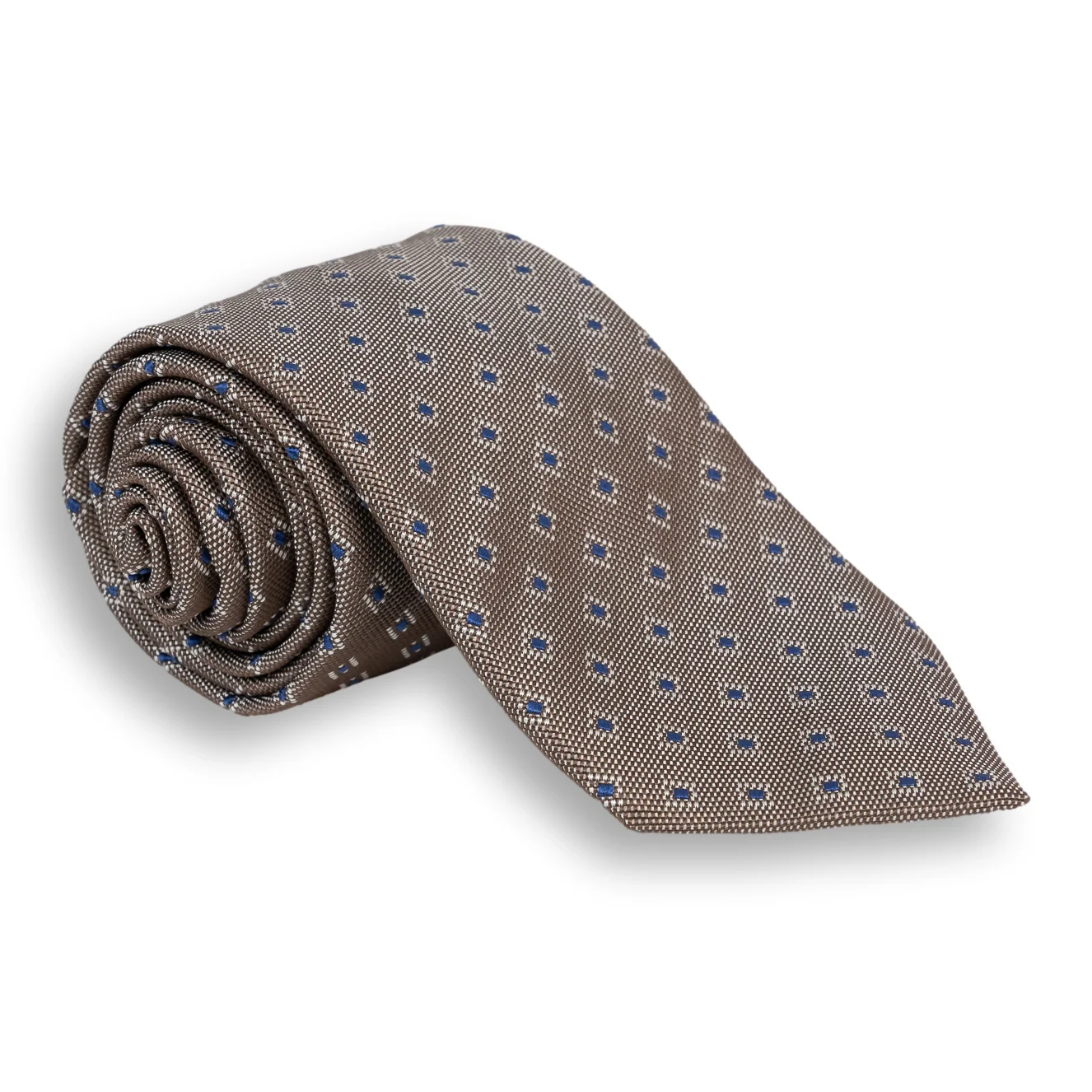 Basket Weave Abstract Diamond Silk Woven Tie - Image 2