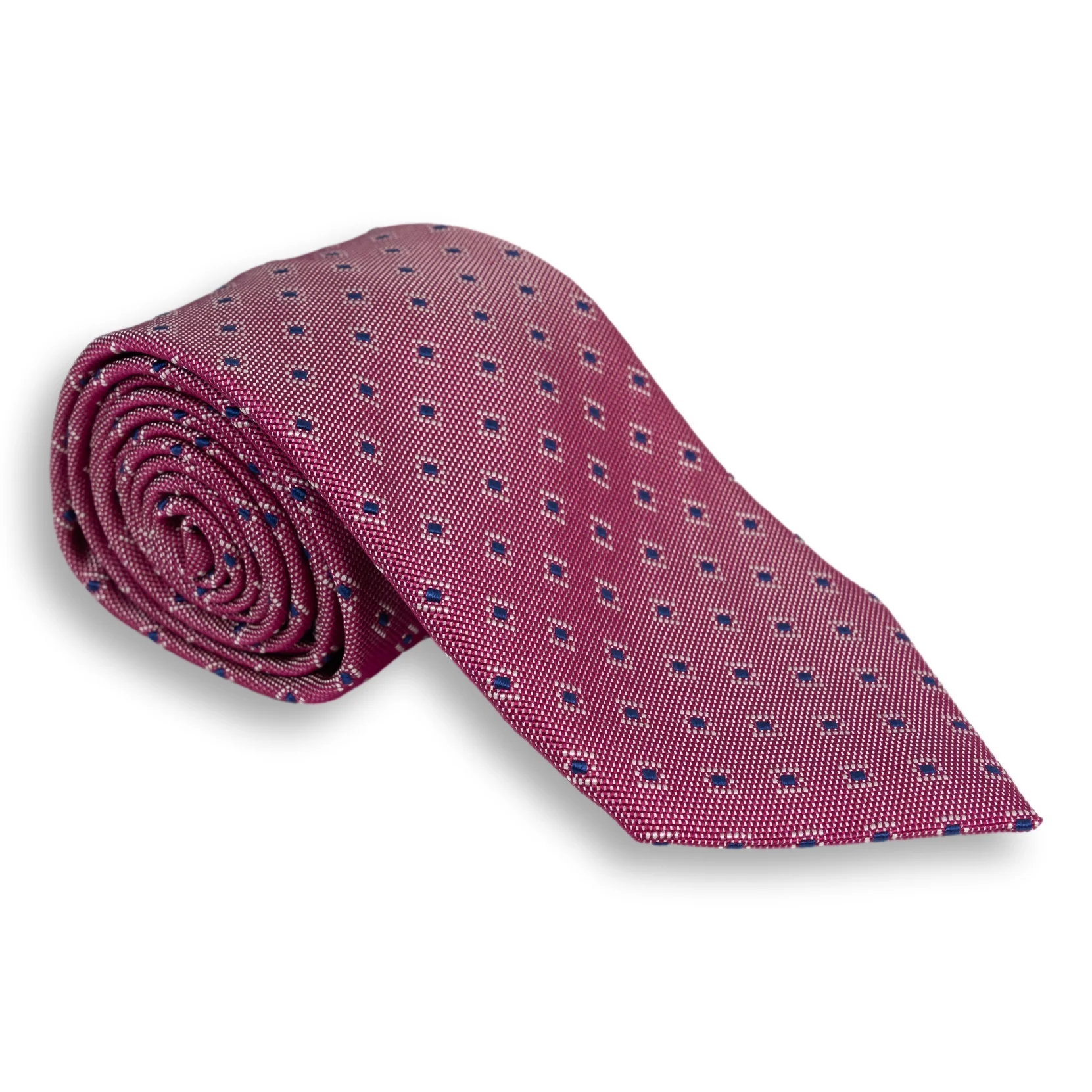 Basket Weave Abstract Diamond Silk Woven Tie - Image 3
