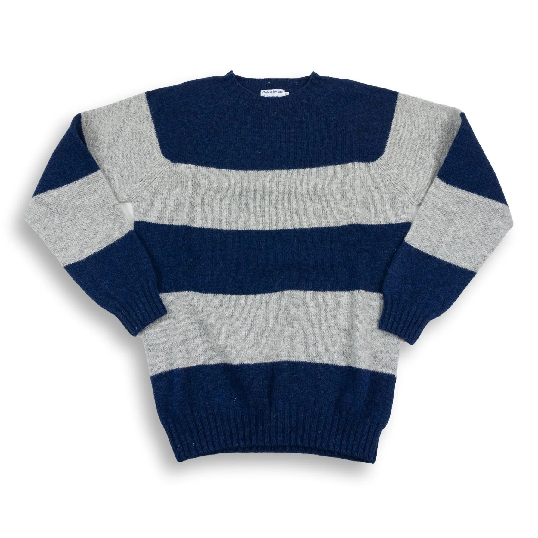 Block Stripe Shetland Wool Sweater - Image 3