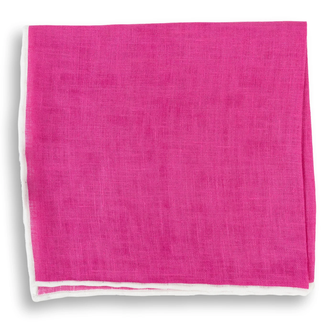 Bordered Solid Linen Pocket Square - Image 2