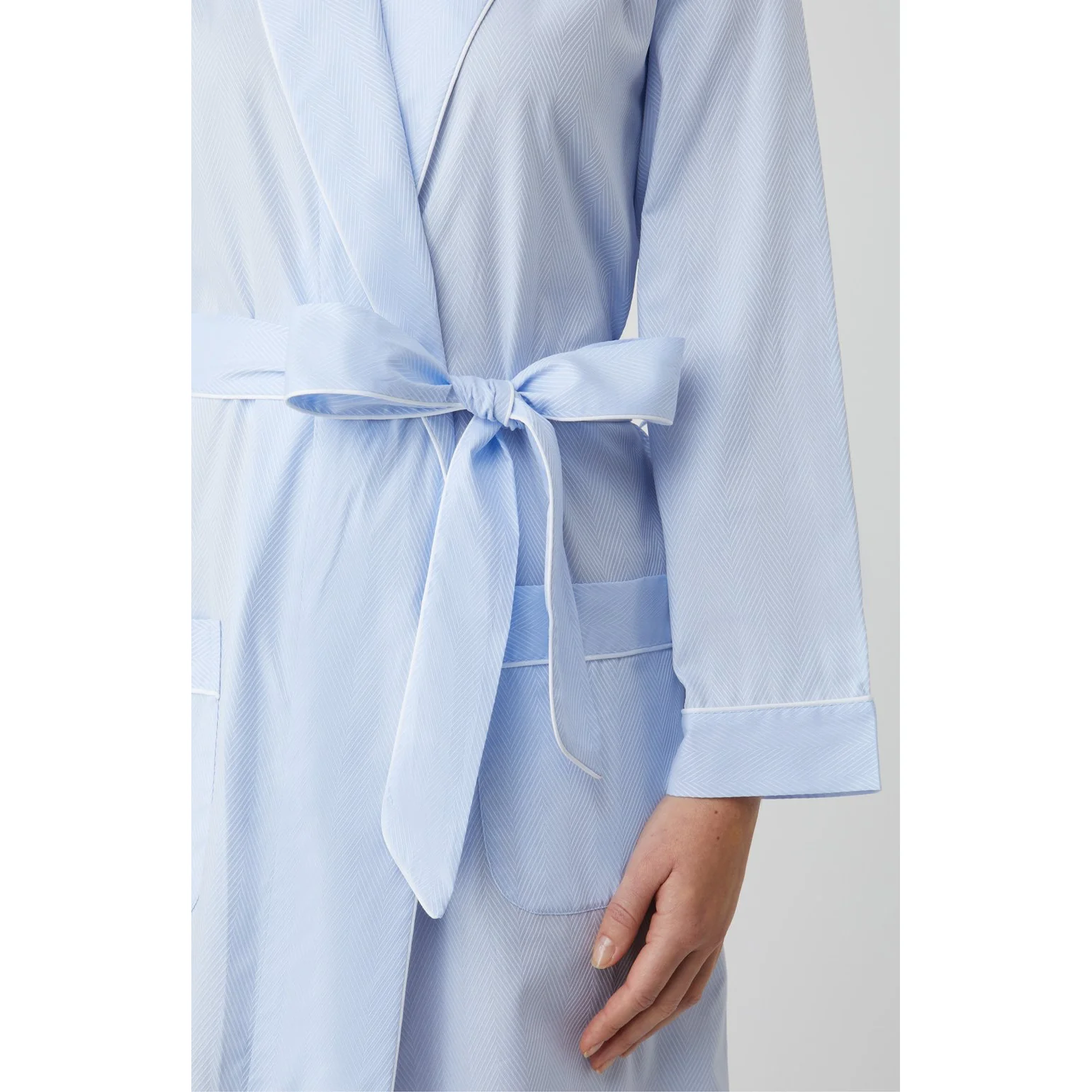 Brushed Cotton Flannel Dressing Gown - Image 3