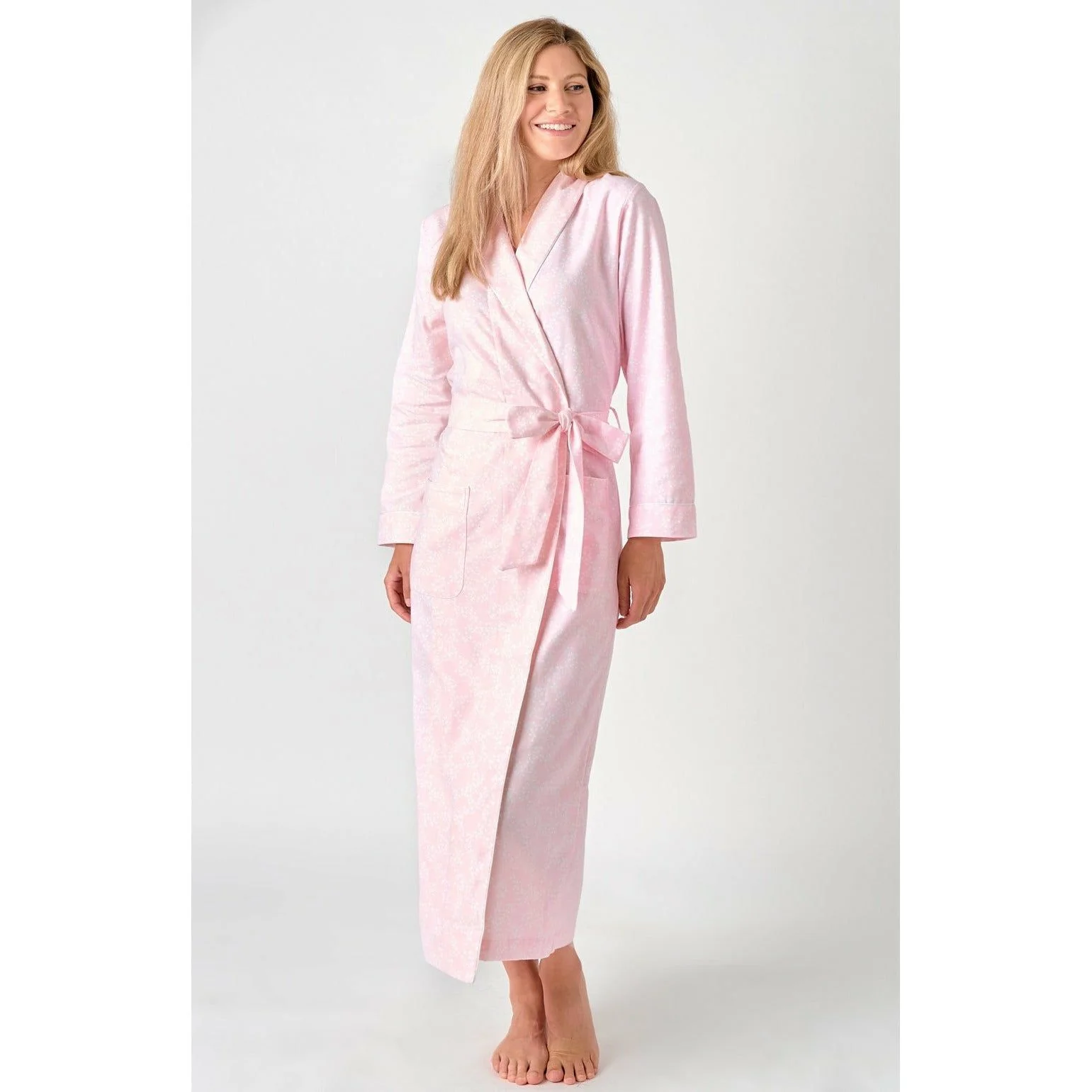 Brushed Cotton Flannel Dressing Gown - Image 4