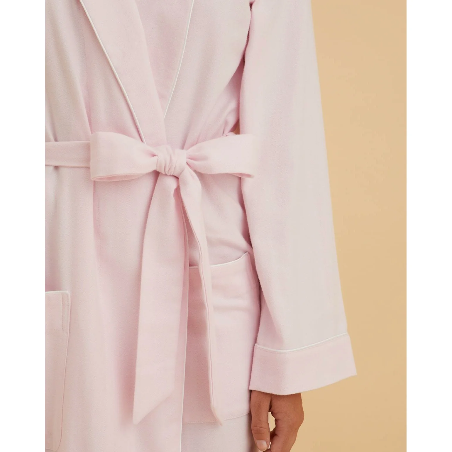 Brushed Cotton Flannel Dressing Gown - Image 6