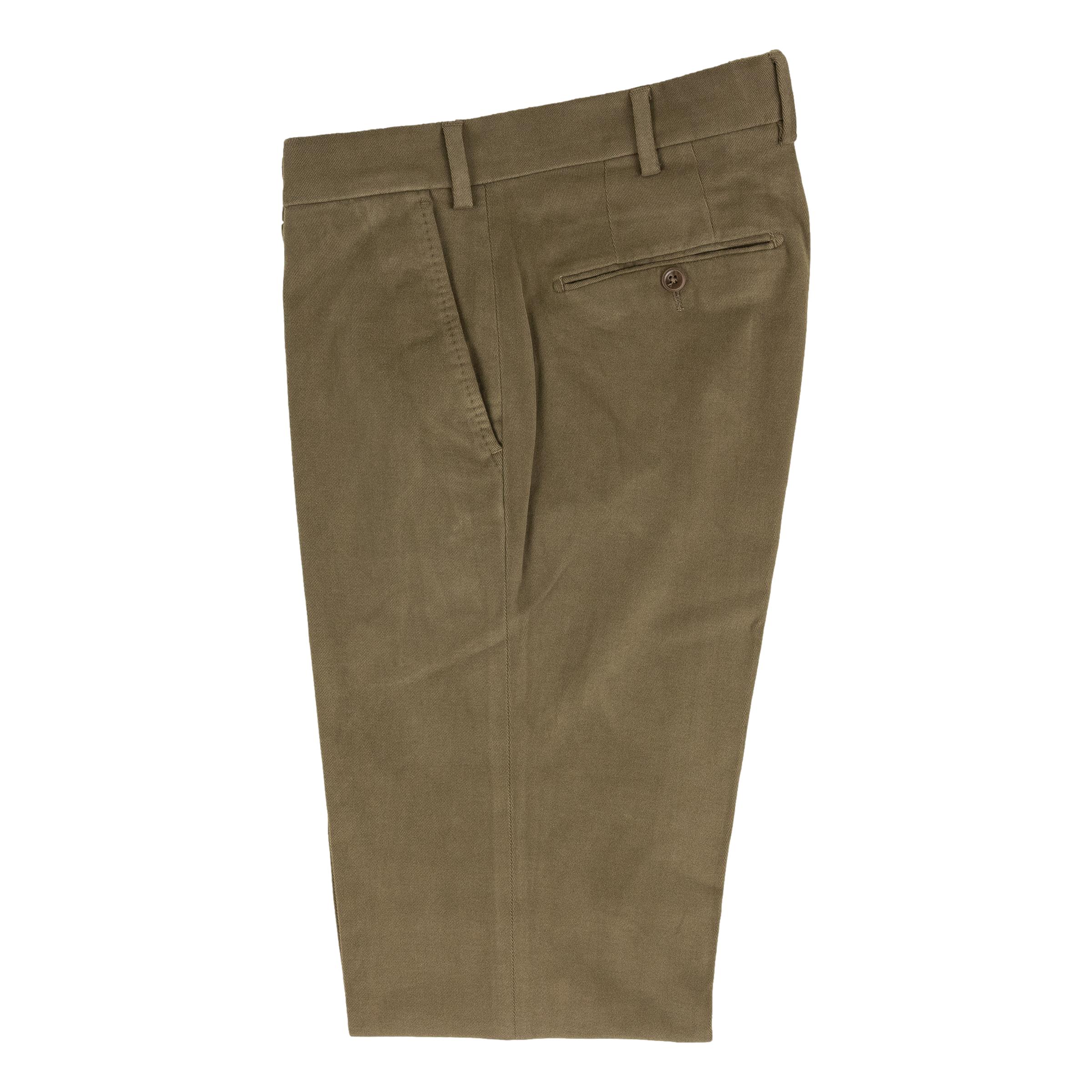 Brushed Cotton Twill Modern Fit Plain Front Dress Trouser - Image 4