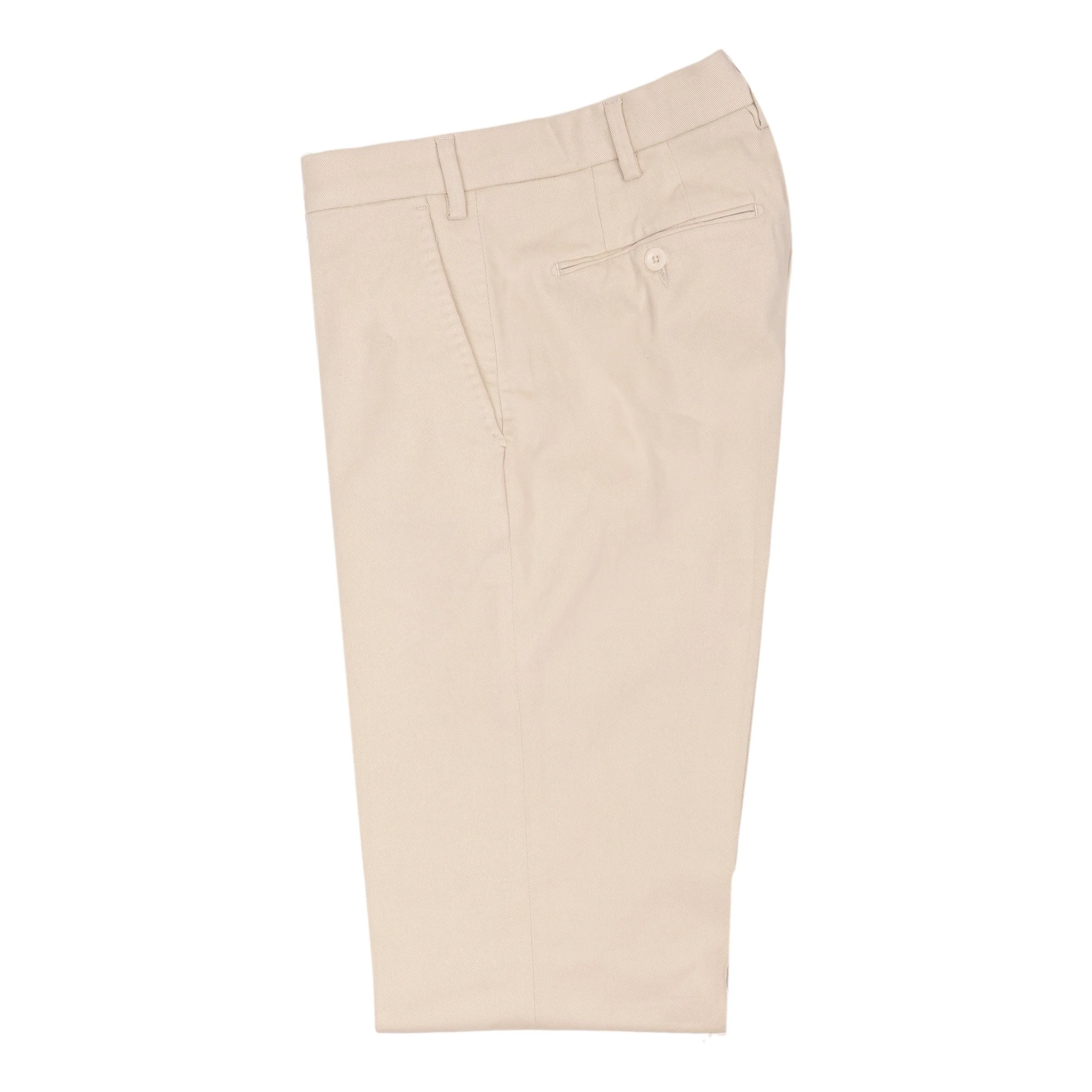 Brushed Cotton Twill Modern Fit Plain Front Dress Trouser - Image 6