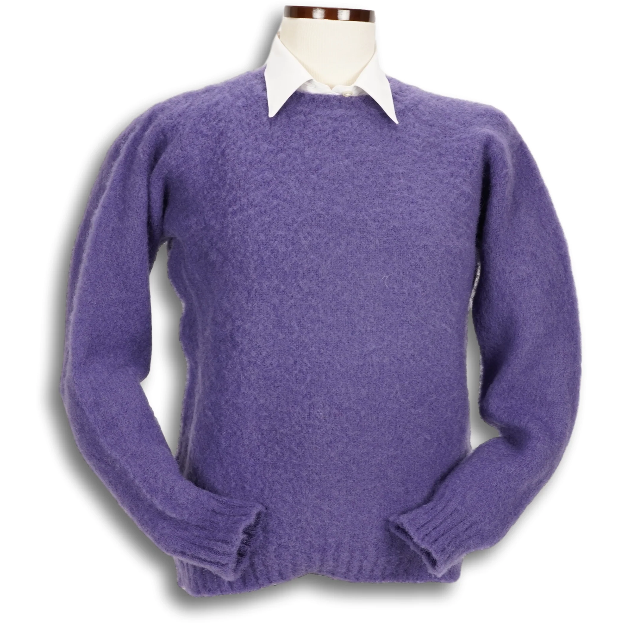 Ladies Brushed Shetland Crew Neck Sweater - Image 3