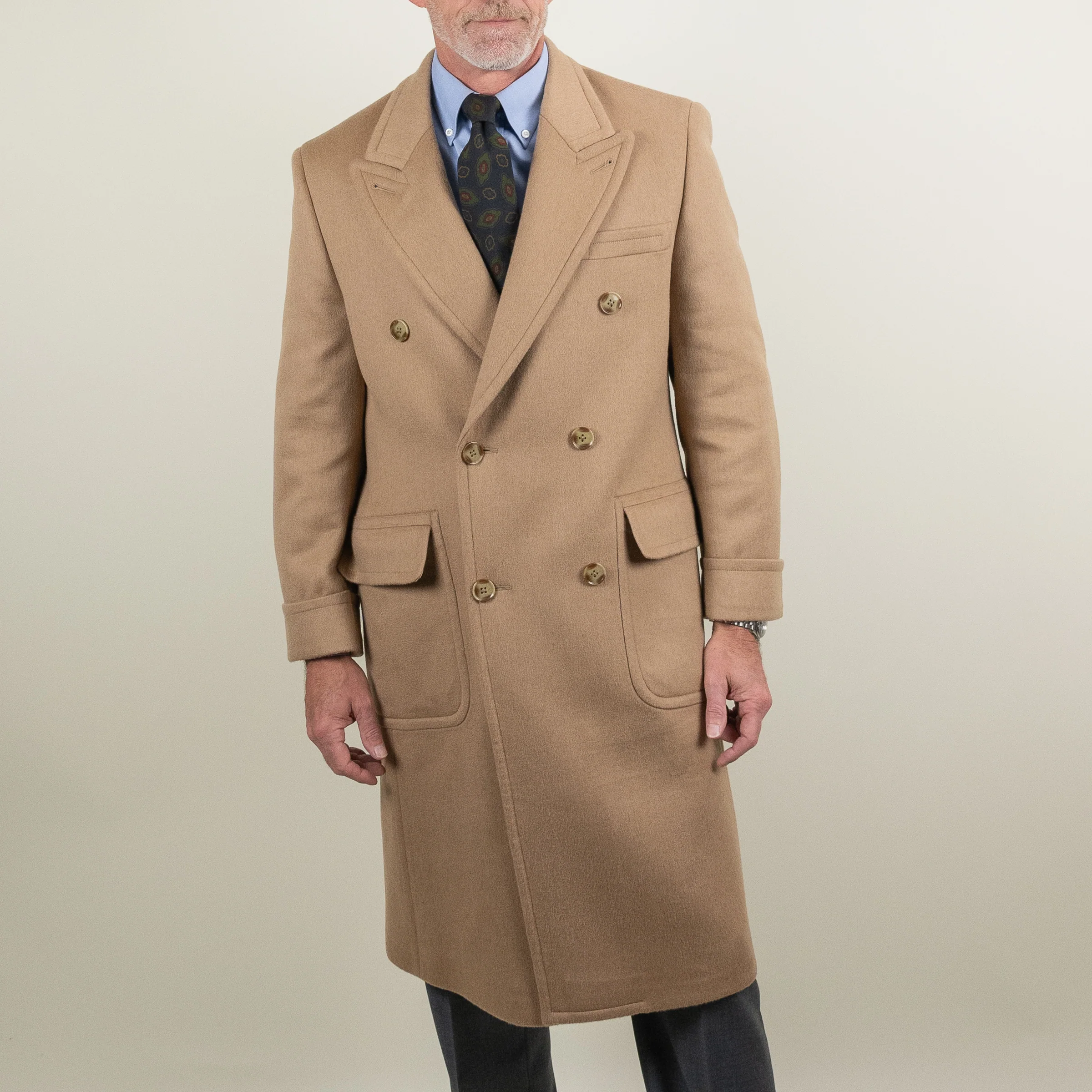Camel Hair Double Breasted Polo Coat - Image 2