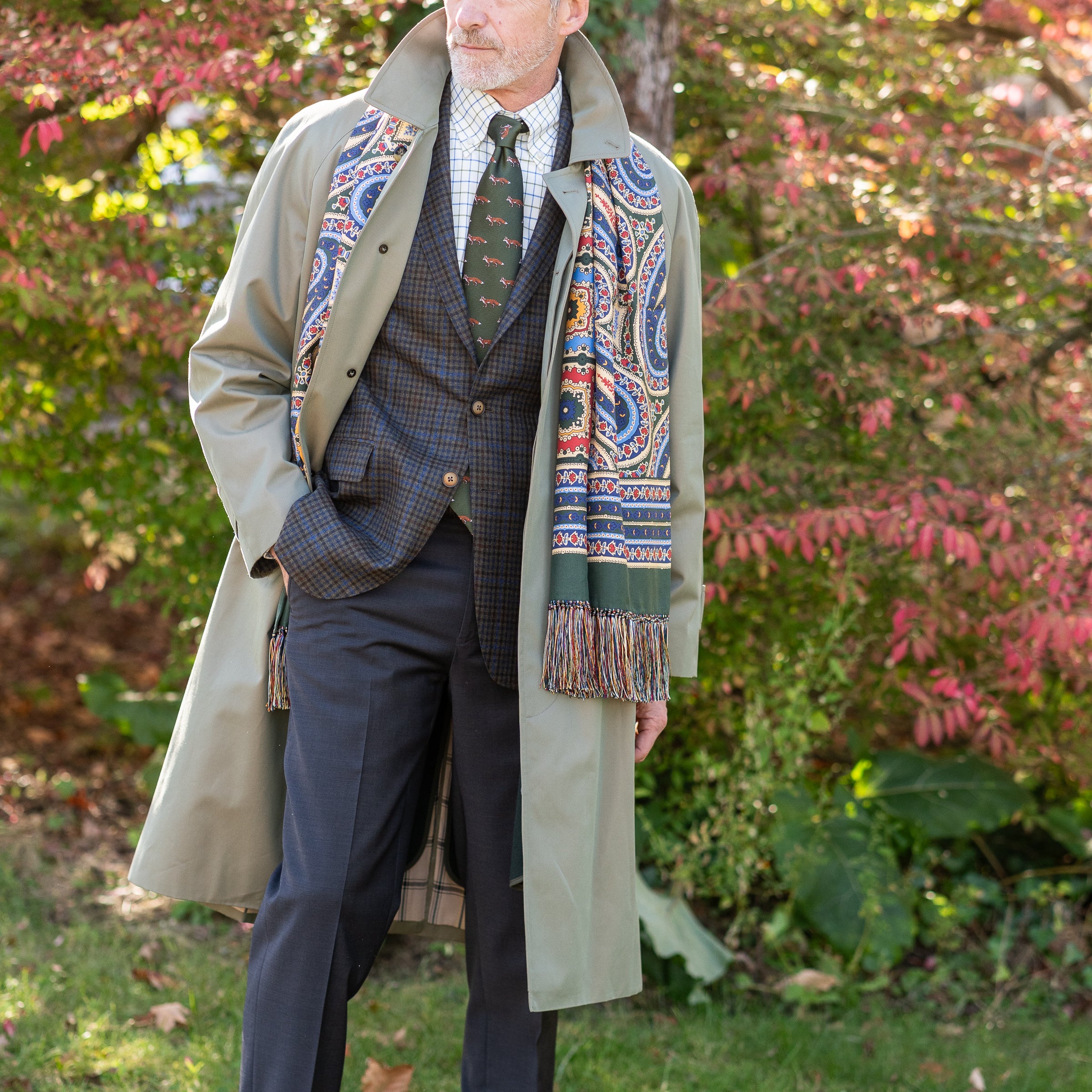 Campbell Traditional Raincoat with Detachable Wool Liner - Image 3