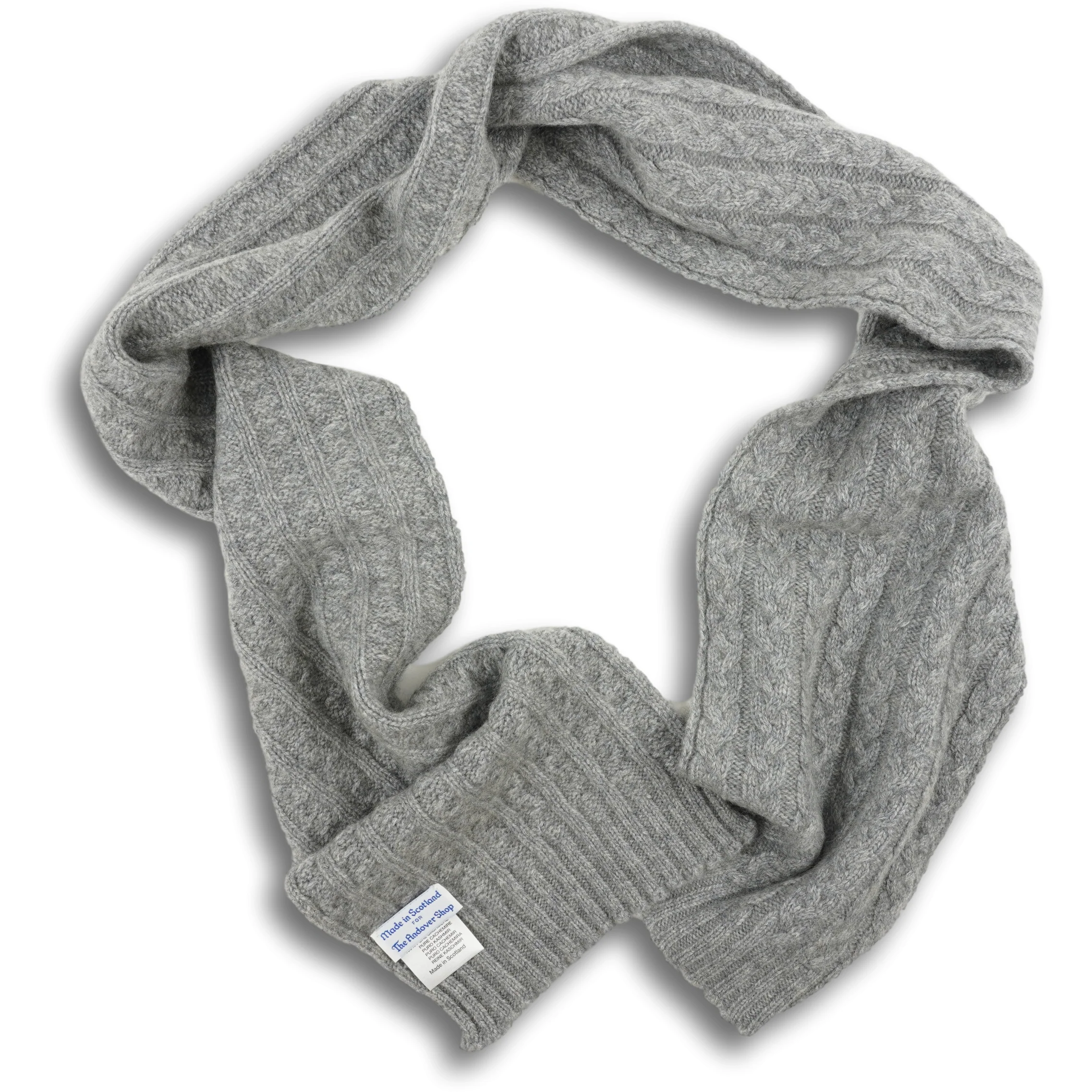 Cashmere Cable Knit Scarf - Image 2