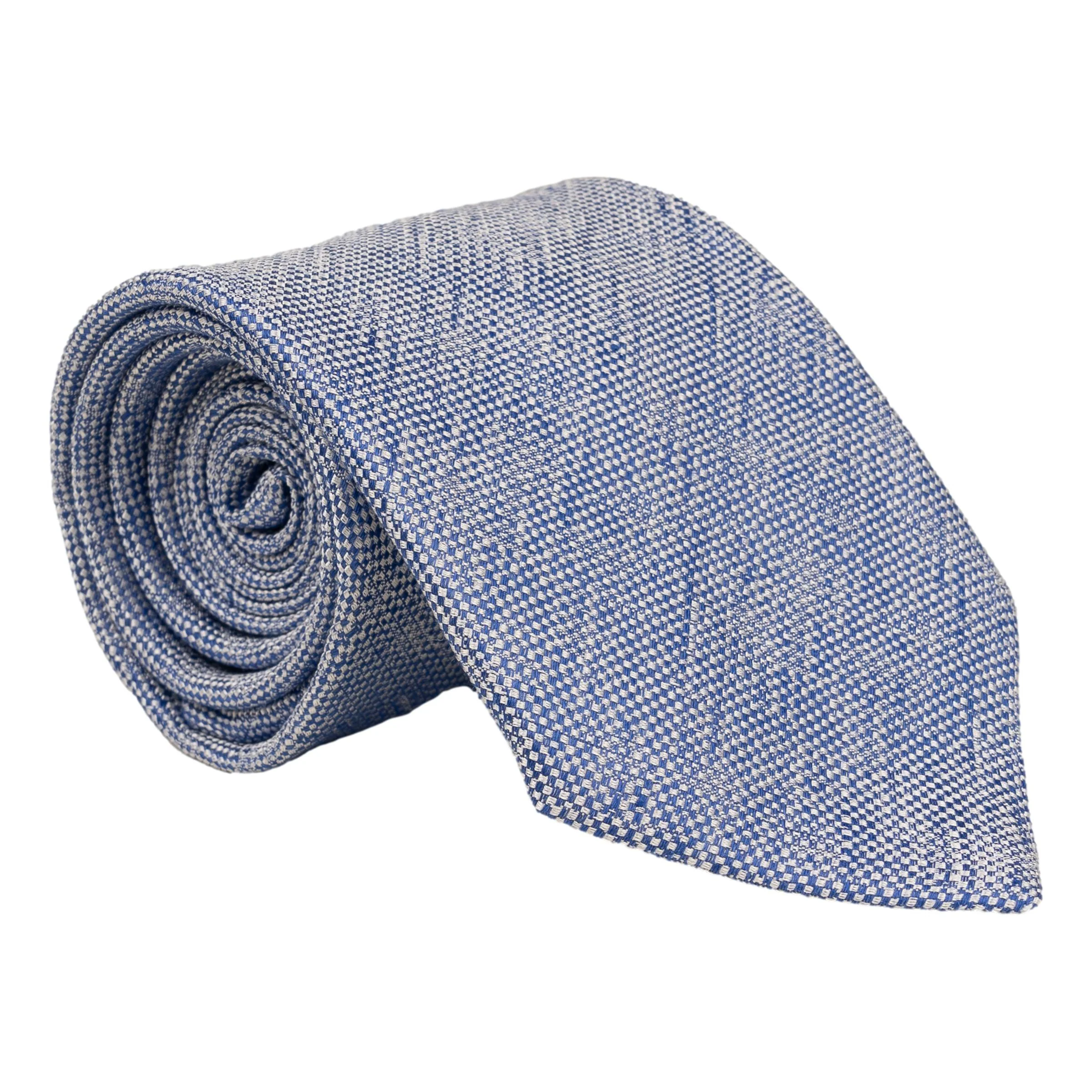 Chambray Woven Silk and Linen Tie - Image 2
