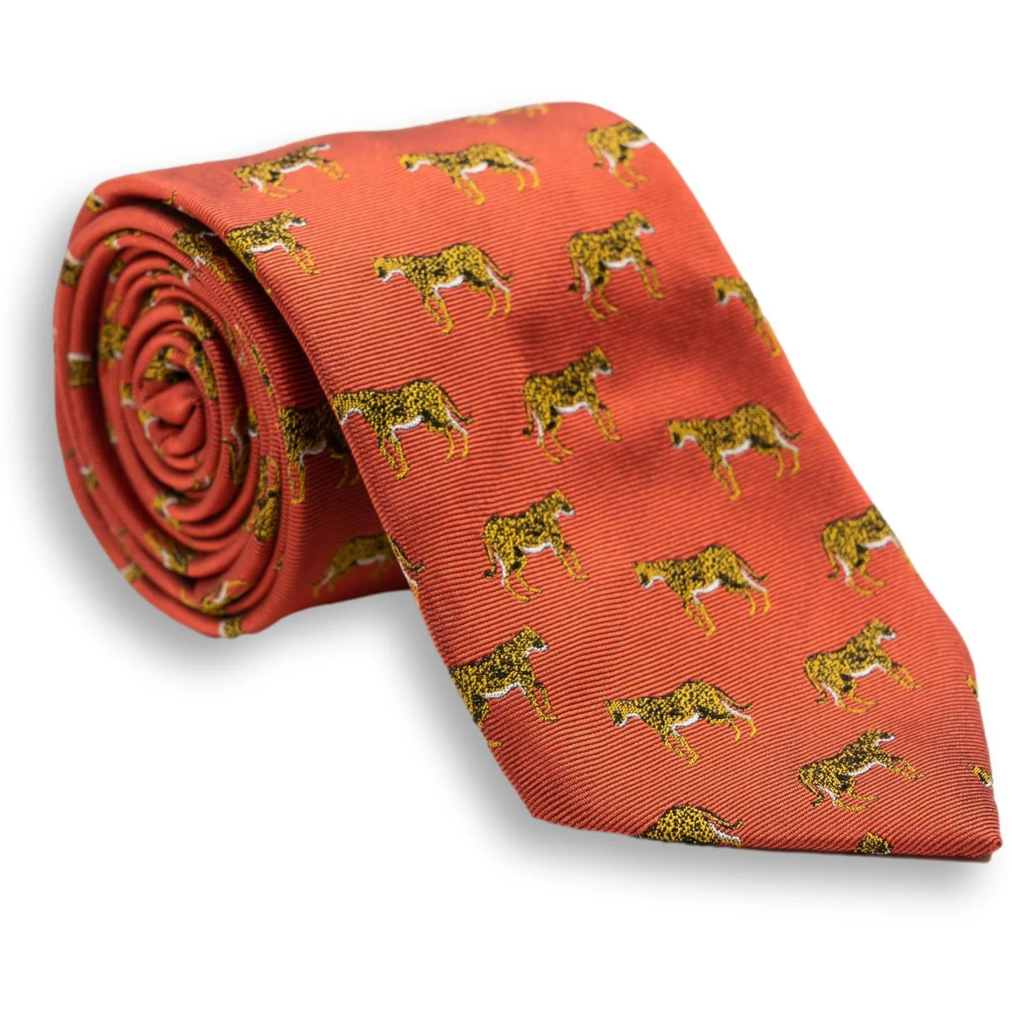 Cheetah Silk Woven Tie - Image 3
