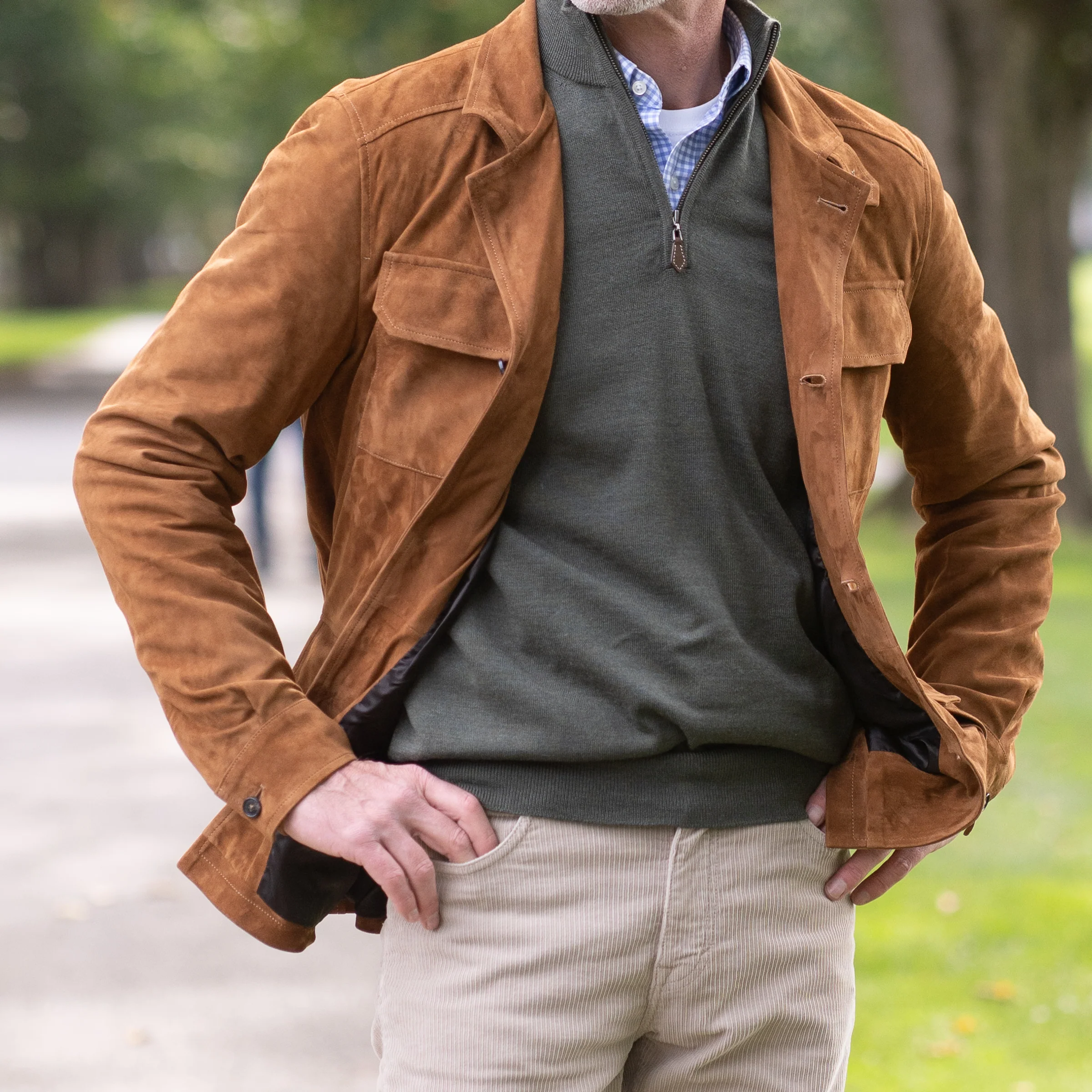 Chianti Suede Field Jacket - Image 9