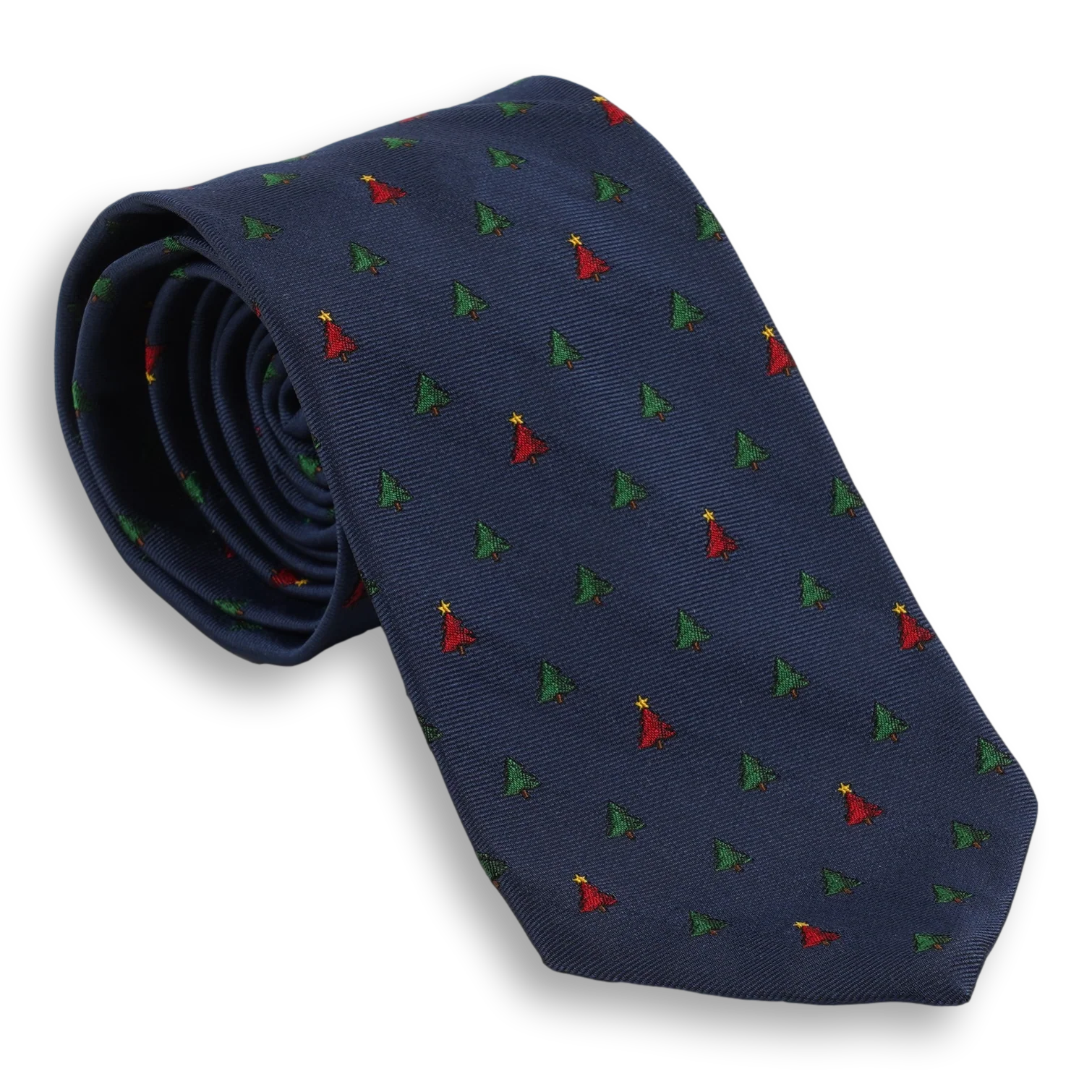Christmas Tree Motif Silk Tie - Image 3