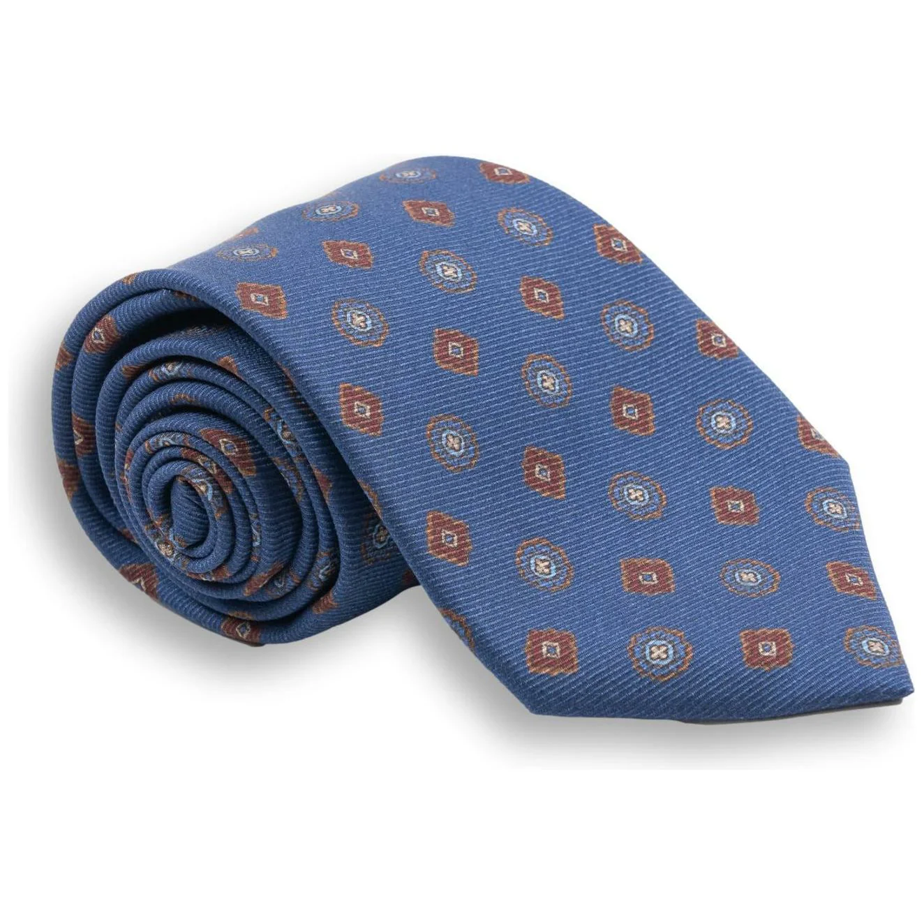 Circle and Diamond Medallion Silk Tie - Image 2