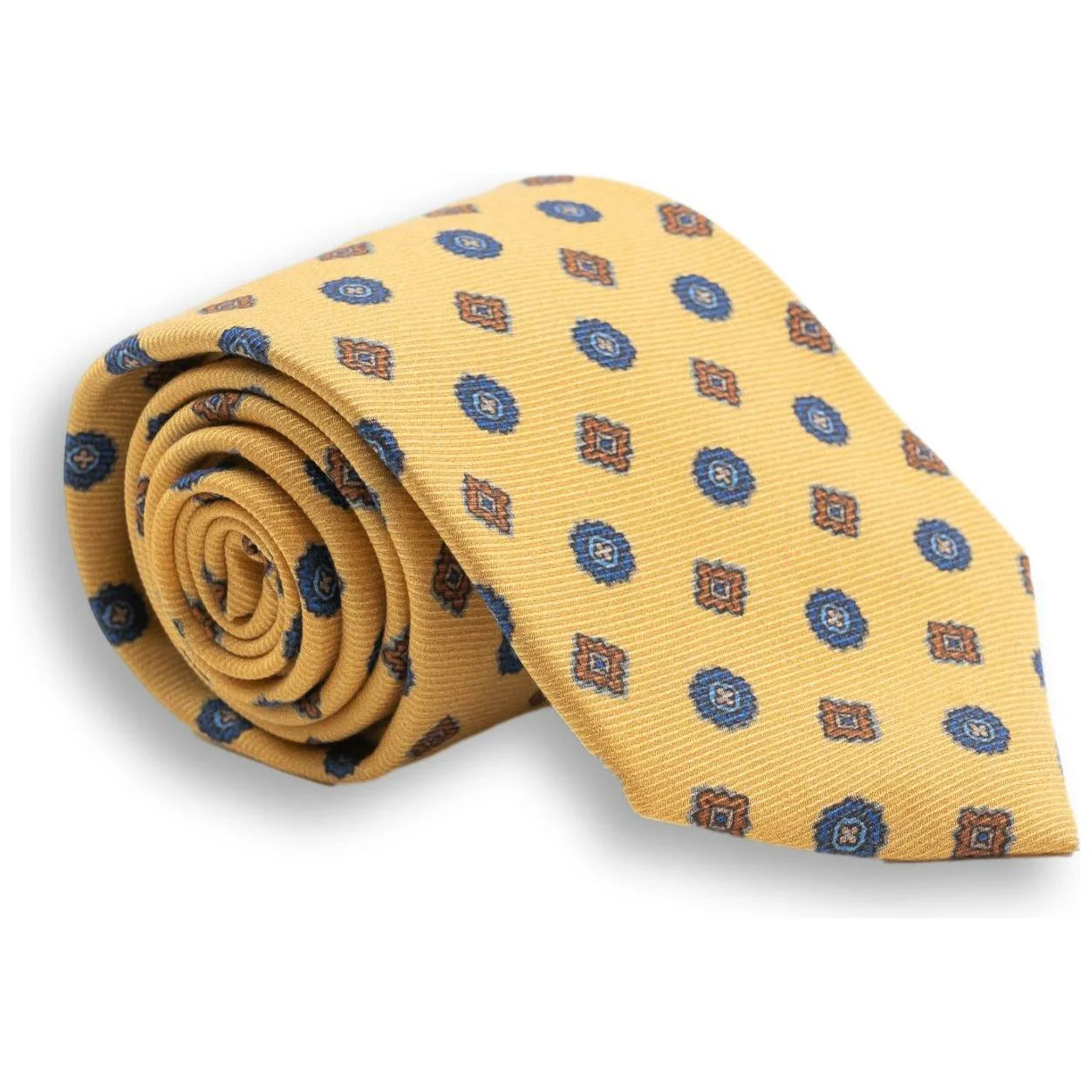 Circle and Diamond Medallion Silk Tie - Image 3
