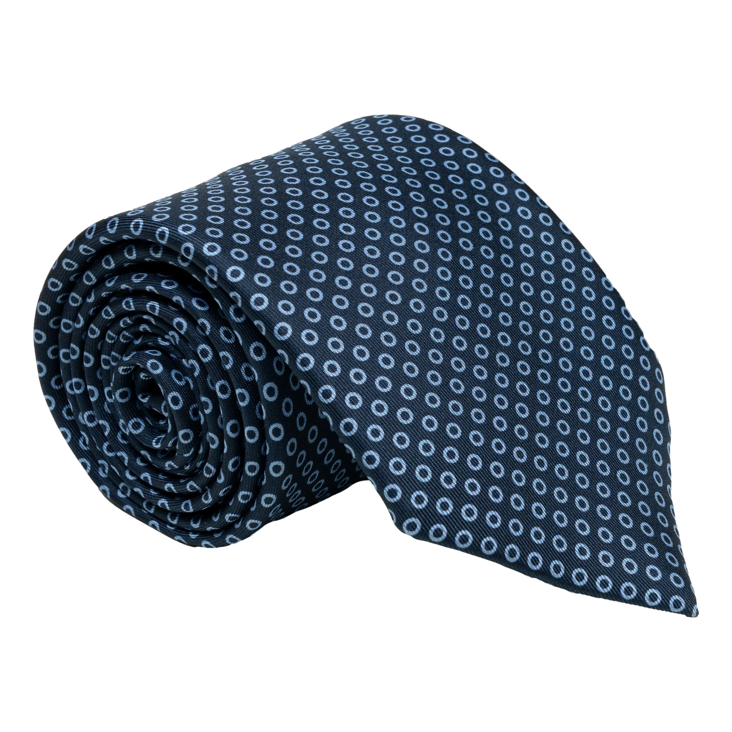Circle Patterned Silk Tie - Image 2