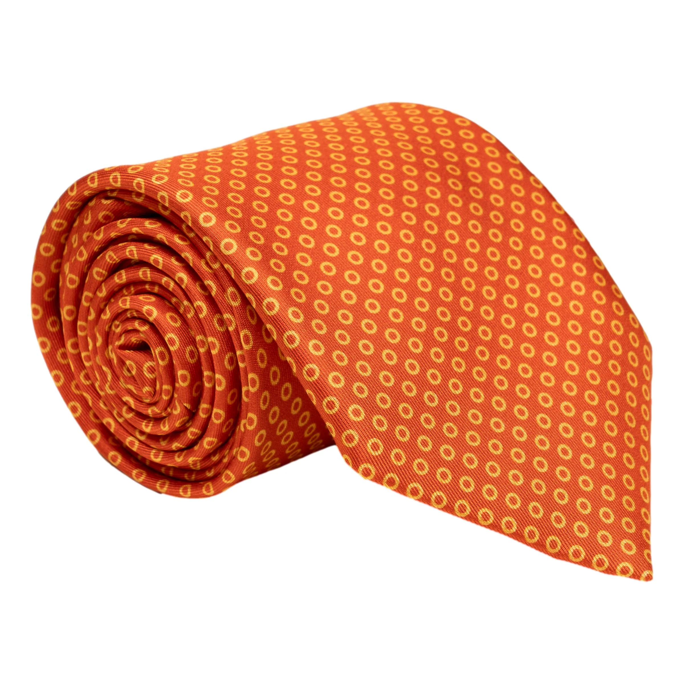 Circle Patterned Silk Tie - Image 4