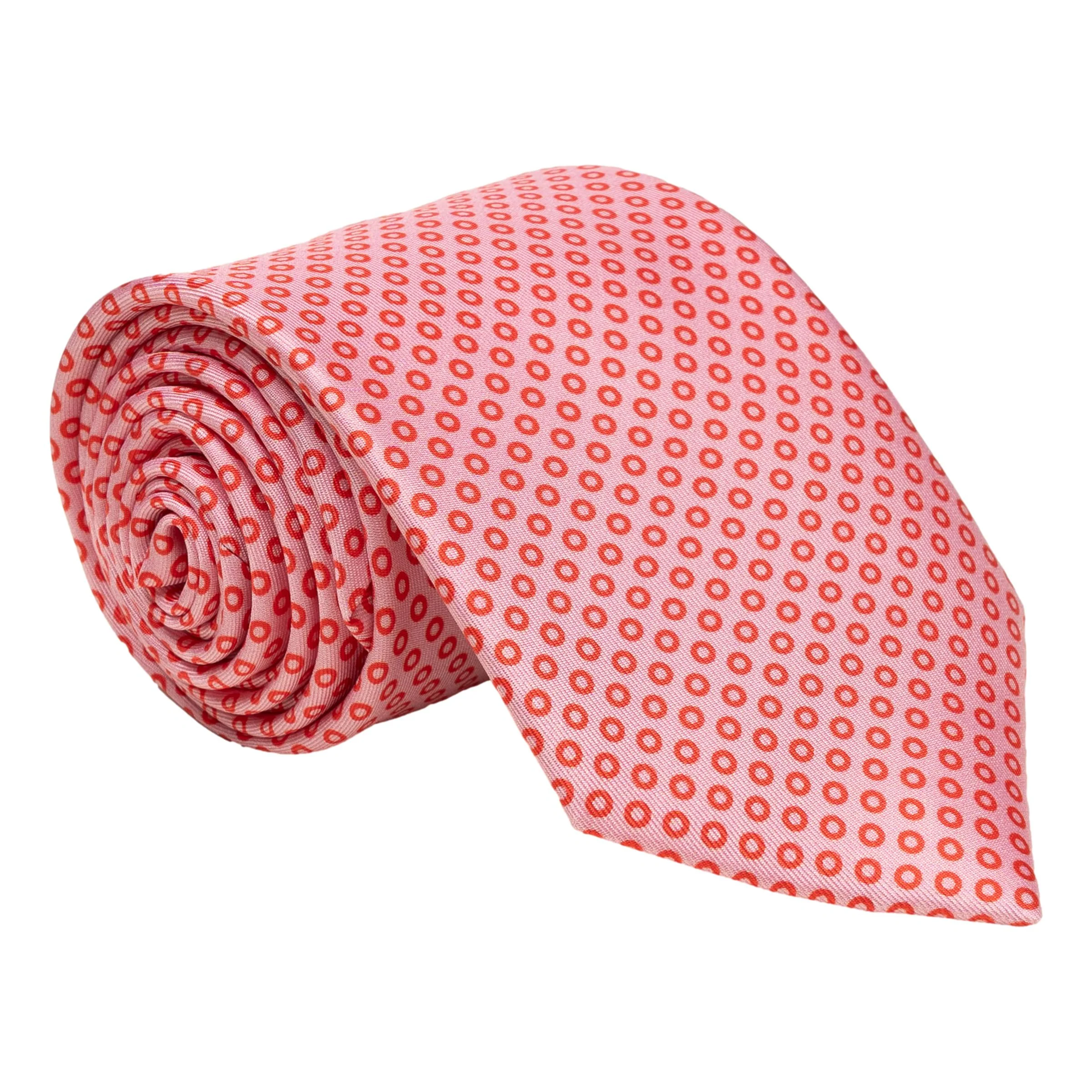 Circle Patterned Silk Tie - Image 5