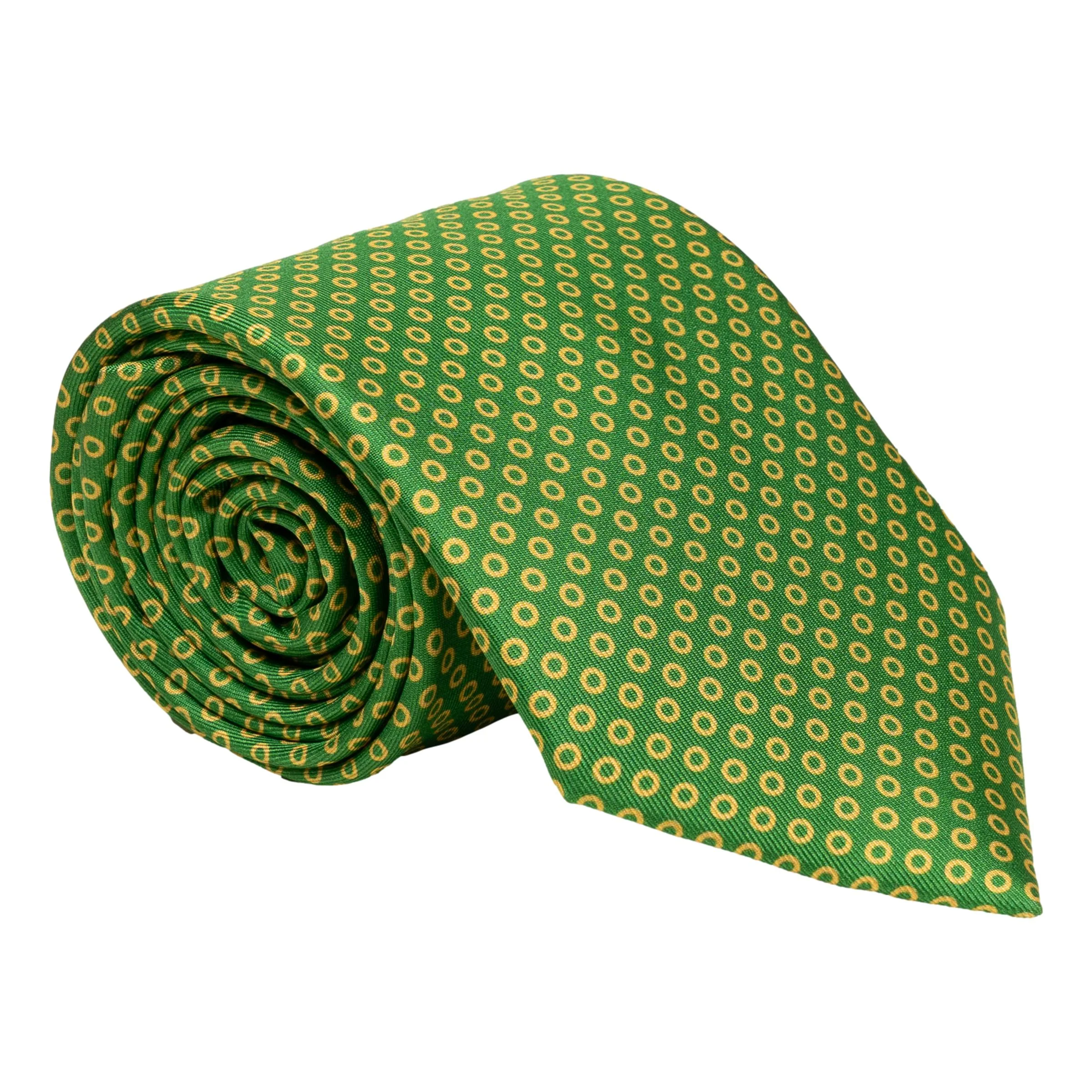 Circle Patterned Silk Tie - Image 6