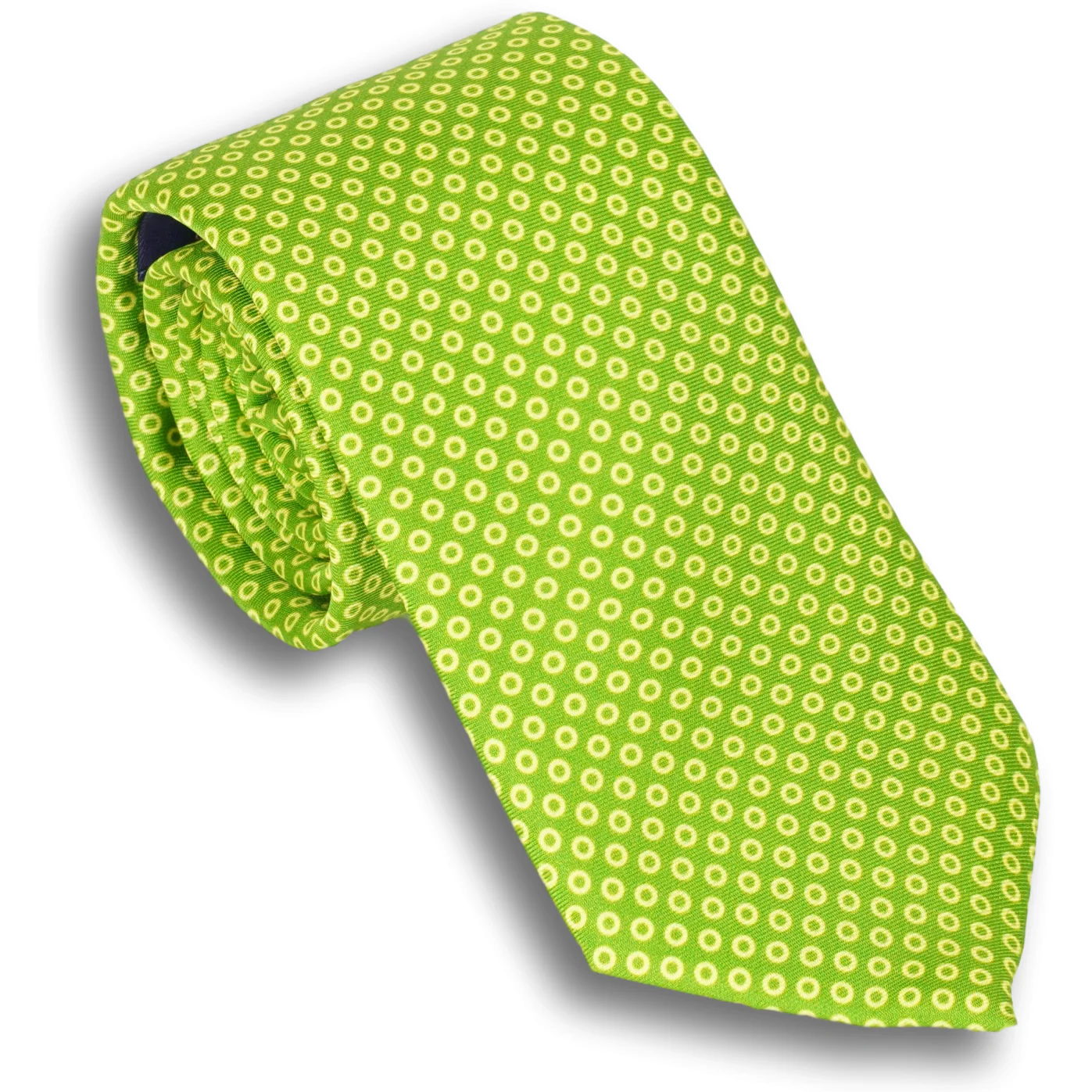 Circle Patterned Silk Tie - Image 9