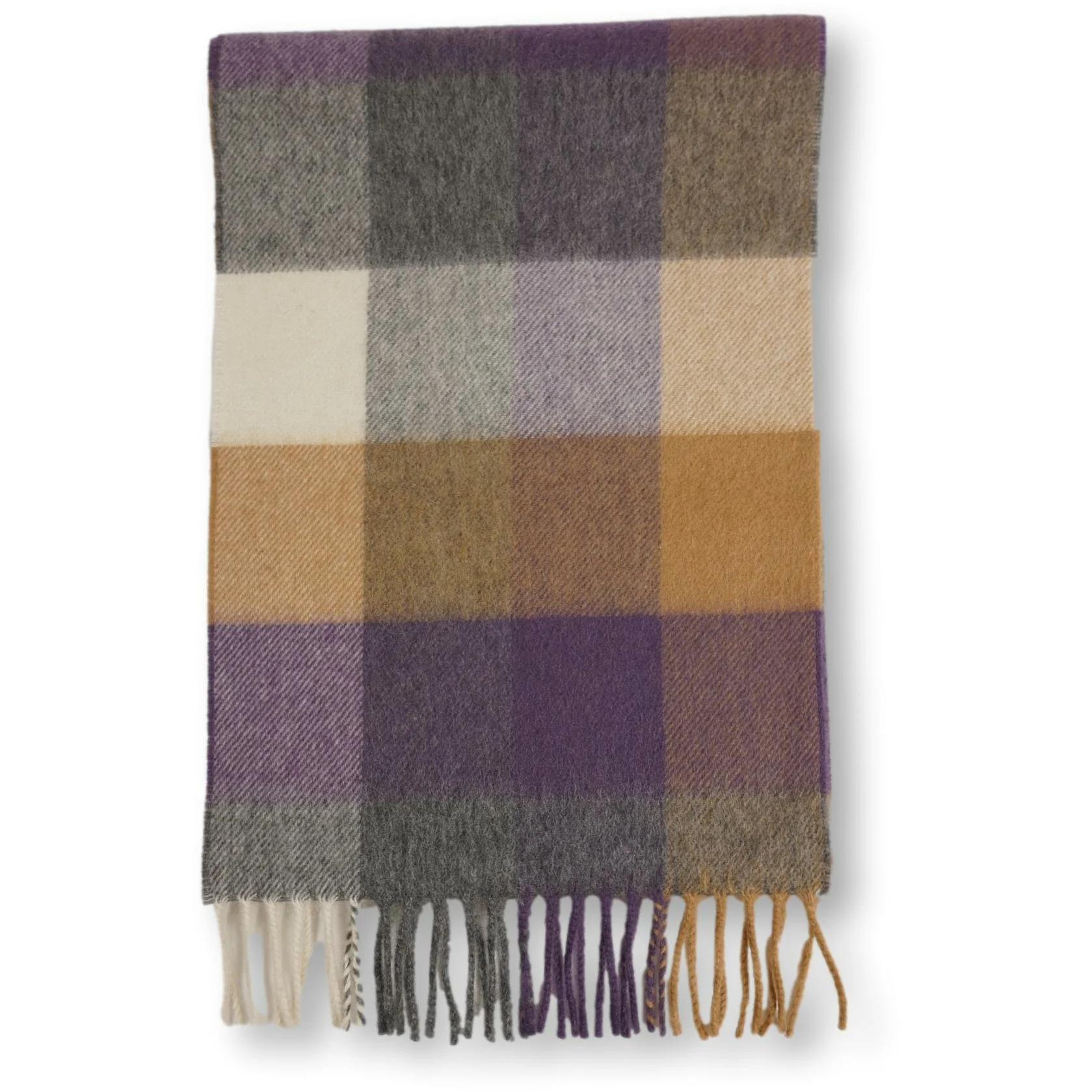 Classic 100% Check Cashmere Scarf - Image 3