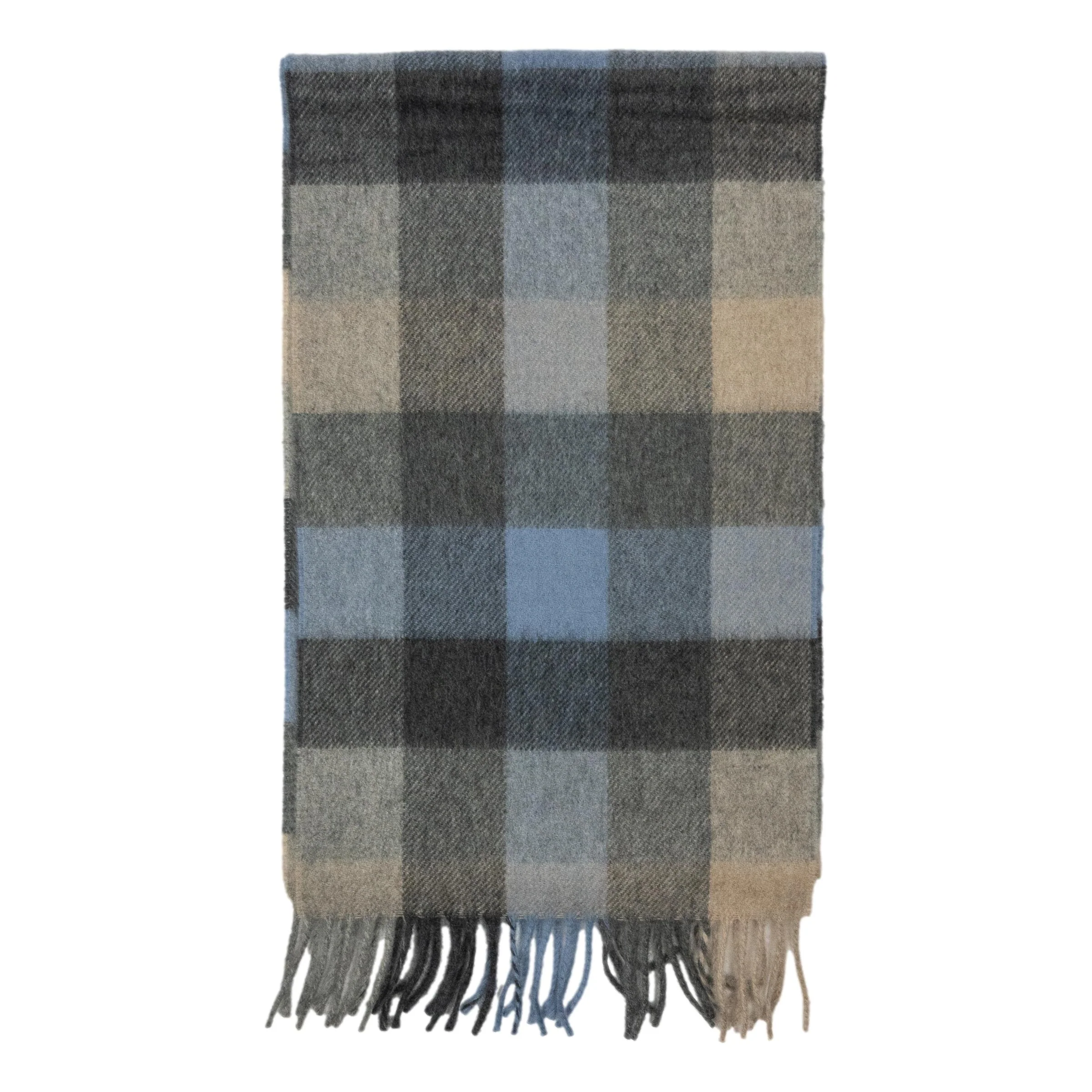 Classic 100% Check Cashmere Scarf - Image 4