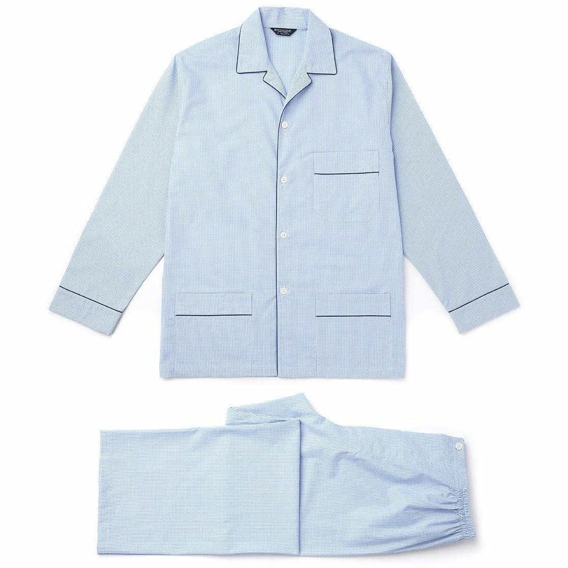 Classic Sky Gingham Pyjamas - Image 3