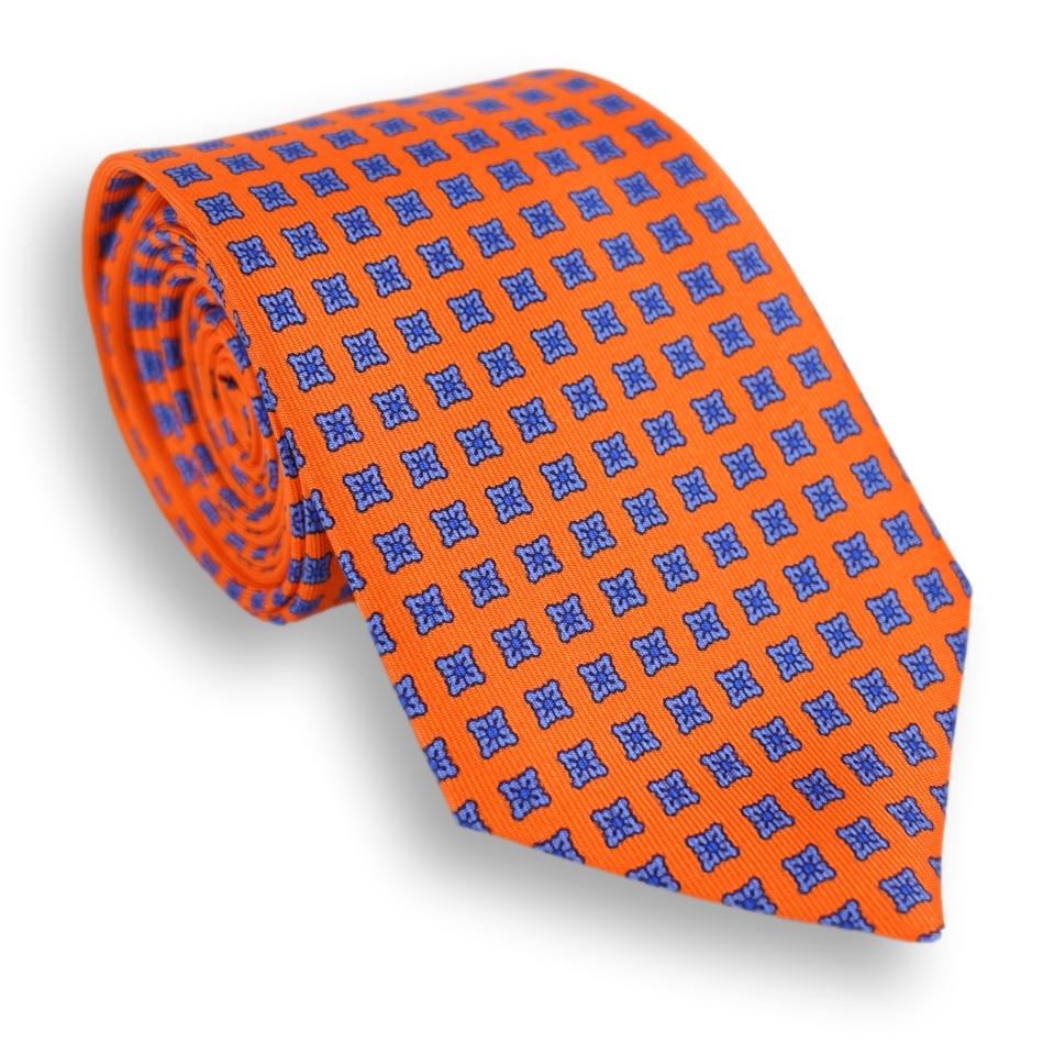Classic Square Neat Motif Silk Tie - Image 3