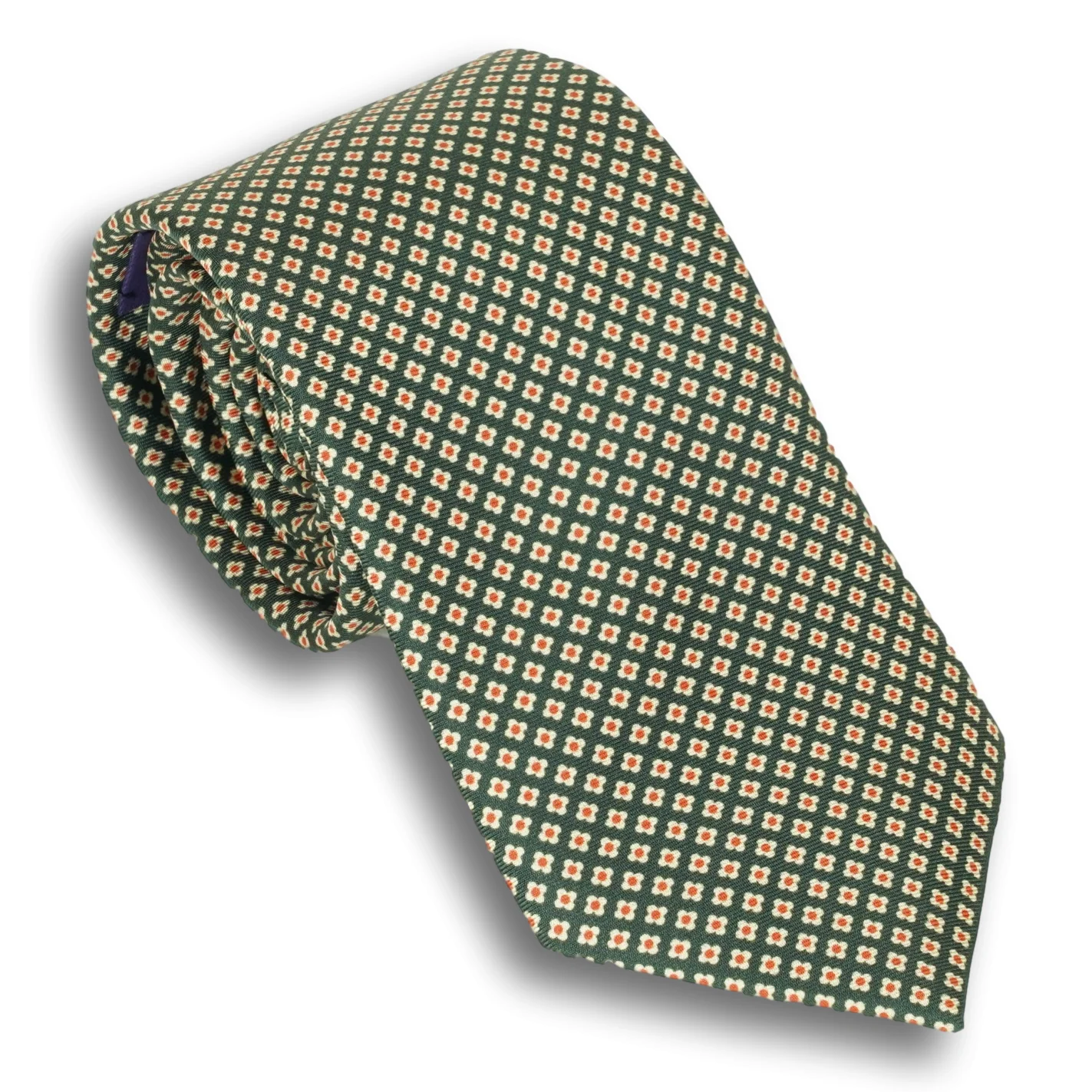 Small Flower Motif Silk Tie - Image 2