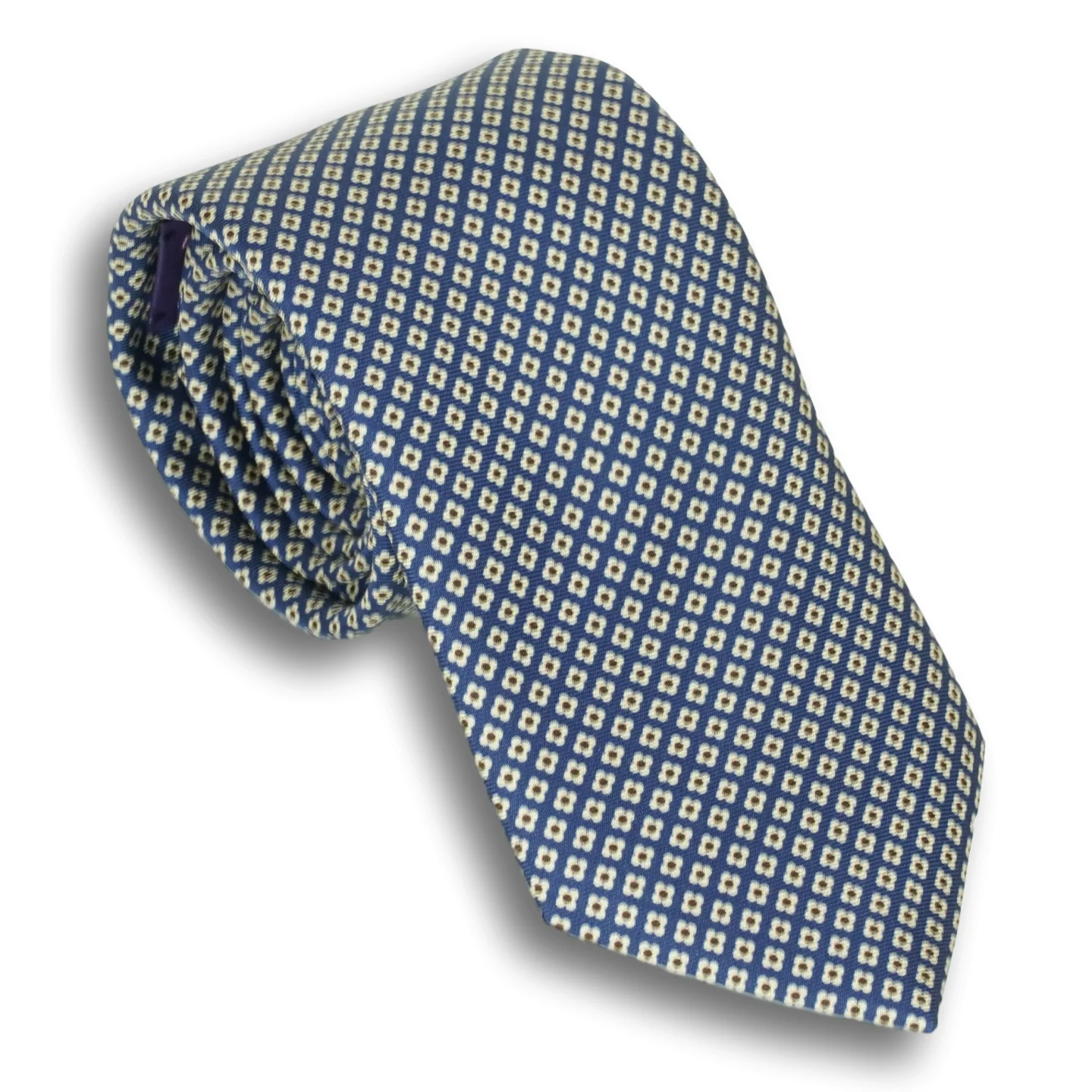 Small Flower Motif Silk Tie - Image 3
