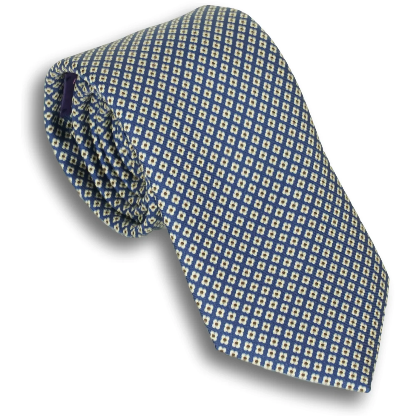 Small Flower Motif Silk Tie - Image 6