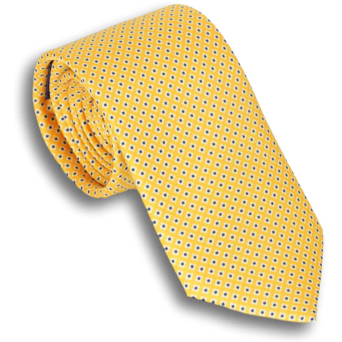 Small Flower Motif Silk Tie - Image 7