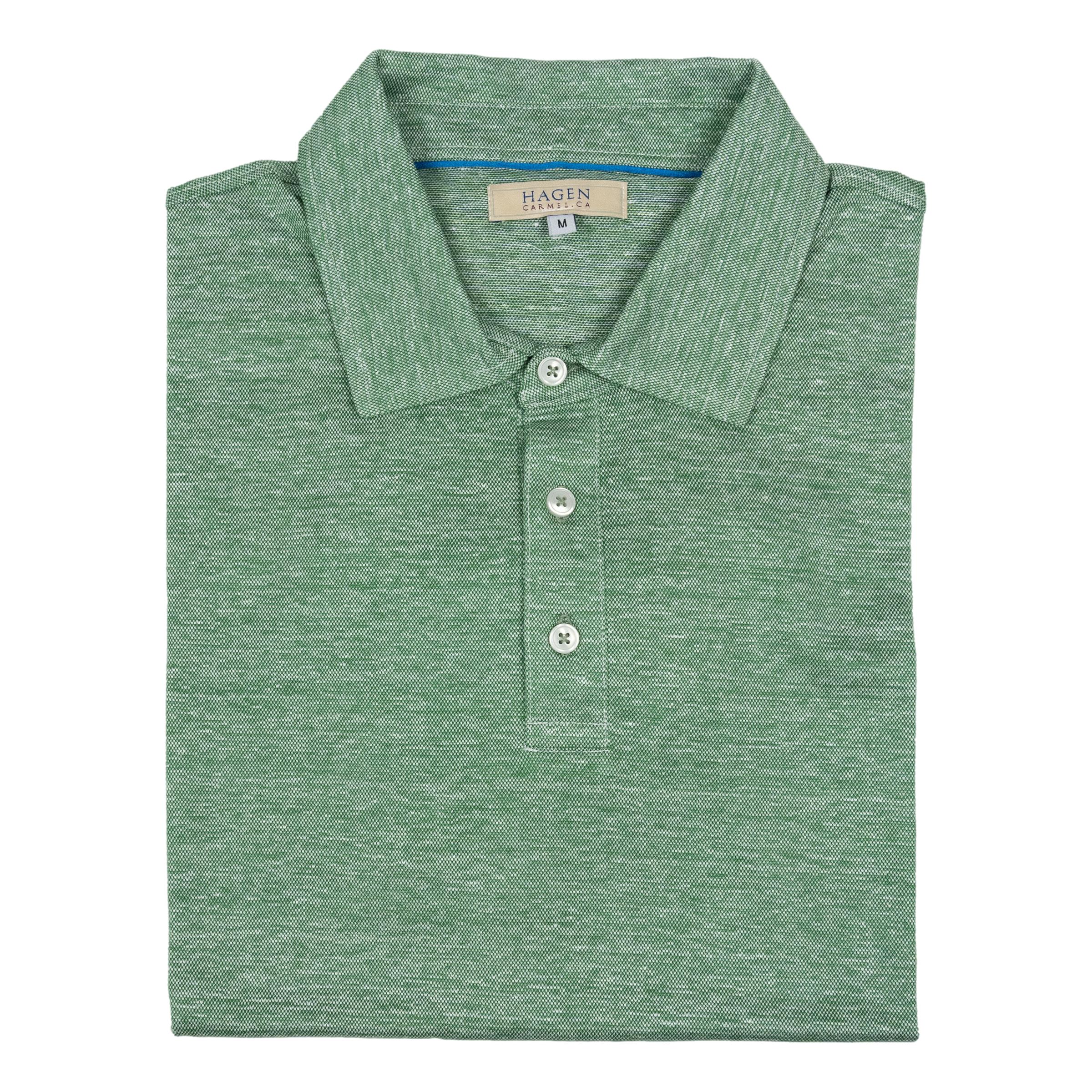 Cotton and Linen Blend Pique Polo - Image 3