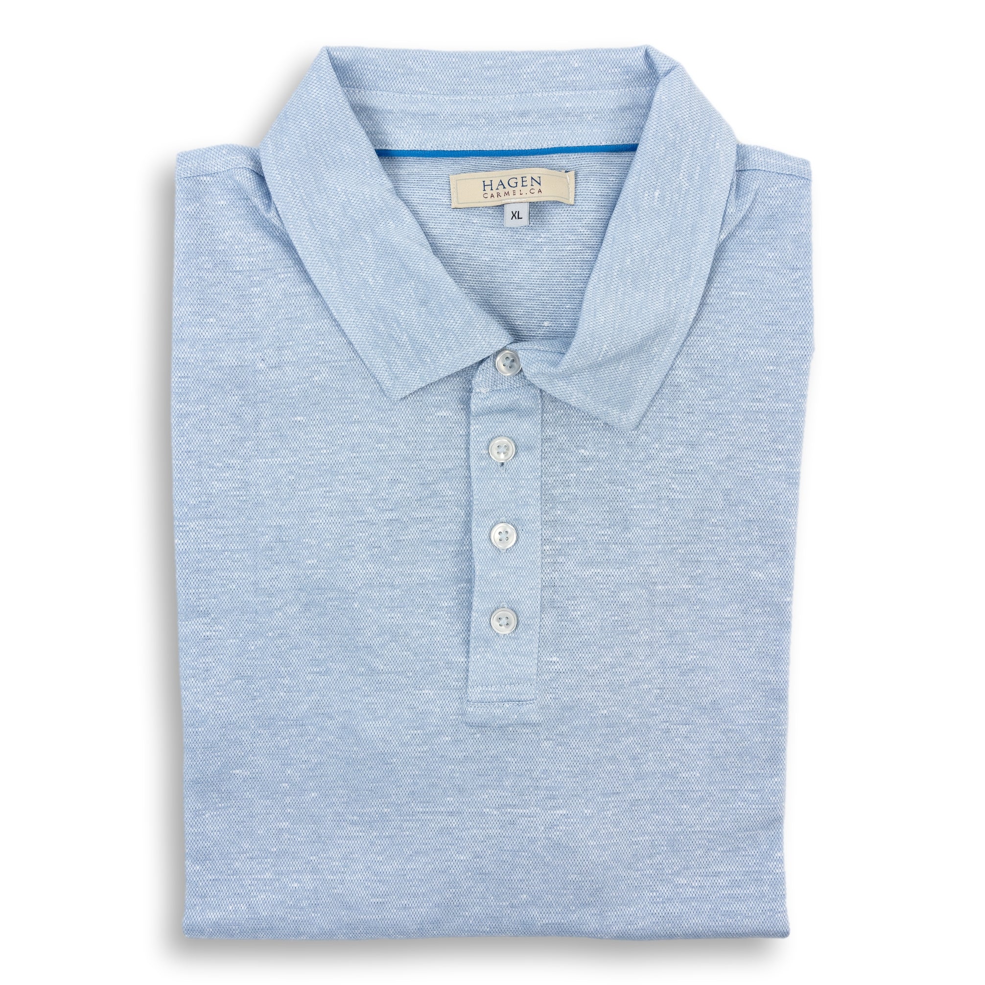 Cotton and Linen Blend Pique Polo - Image 5